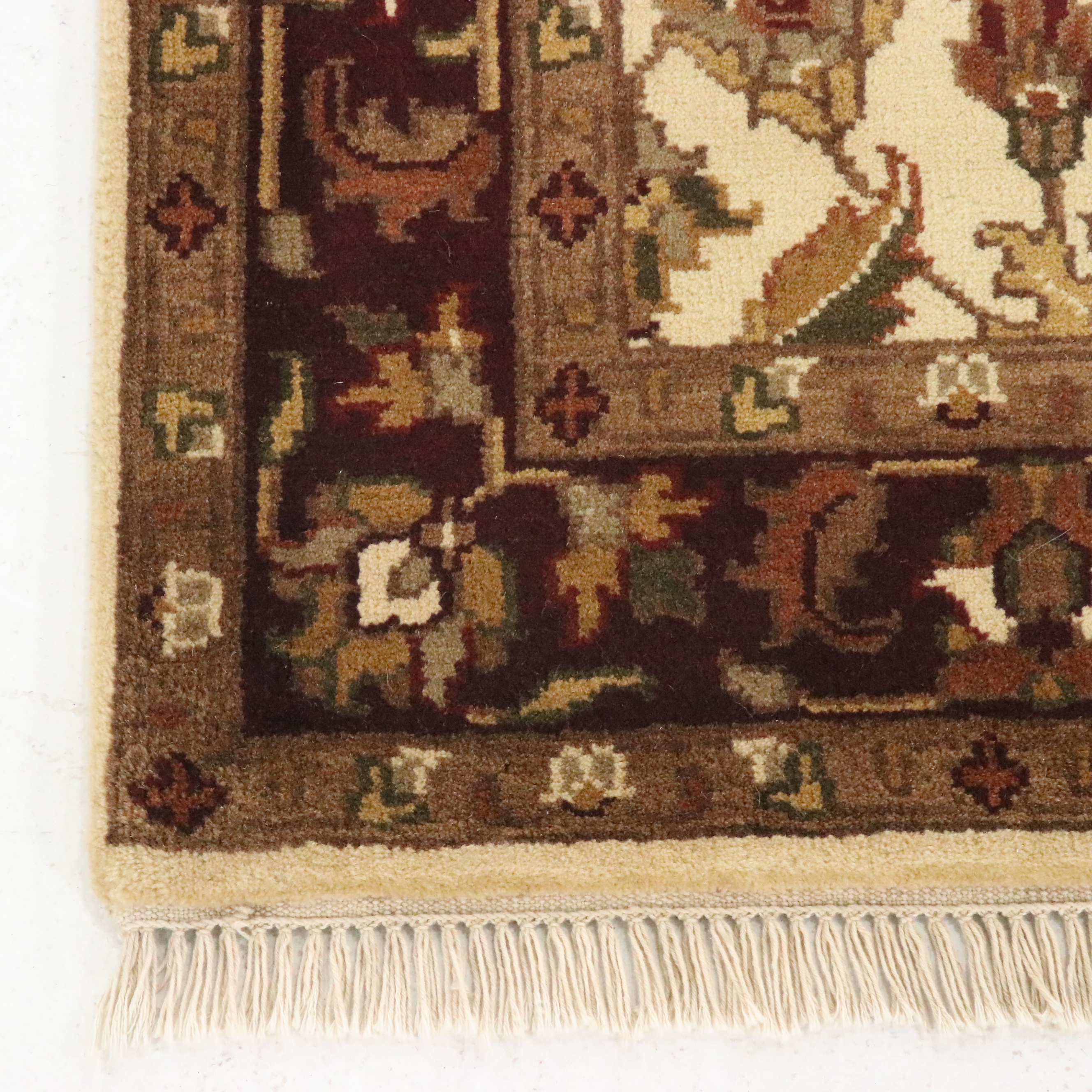 4' x 6'3 Hand-Knotted Indian Agra Area Rug