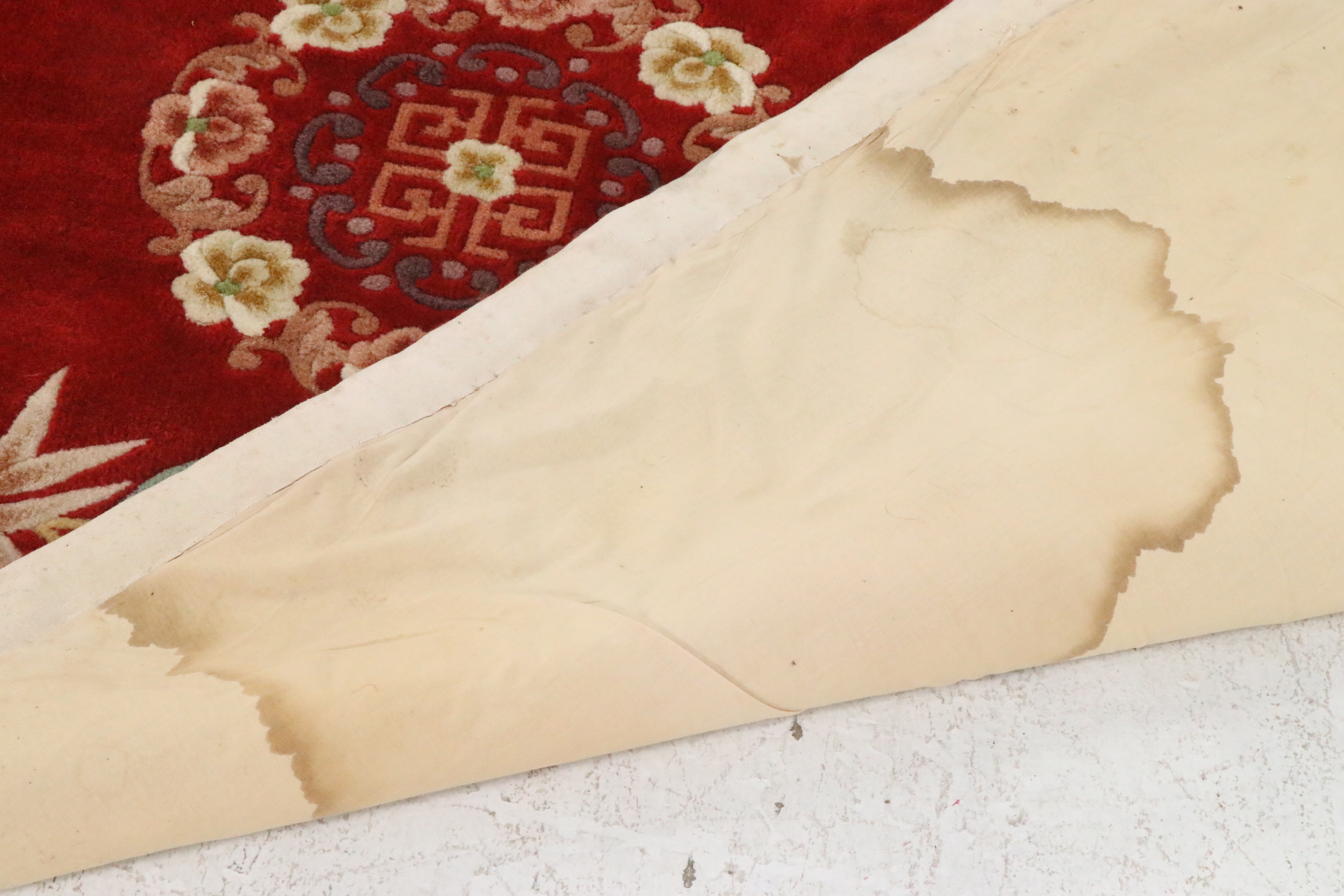 5'7 x 8'9 Hand-Tufted and Carved Chinese Peking Style Area Rug