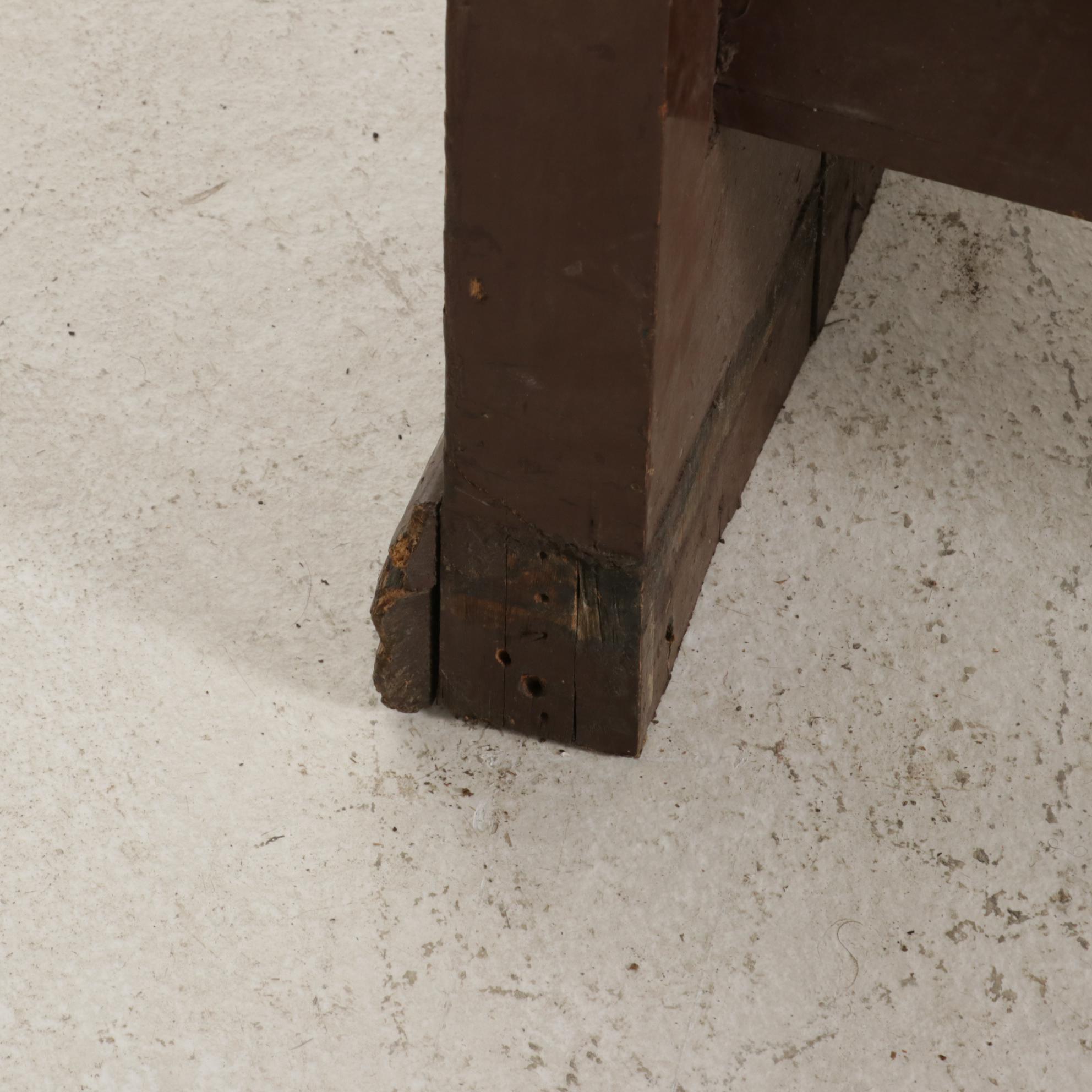 Painted Wood Church Pew, Mid to Late 20th Century