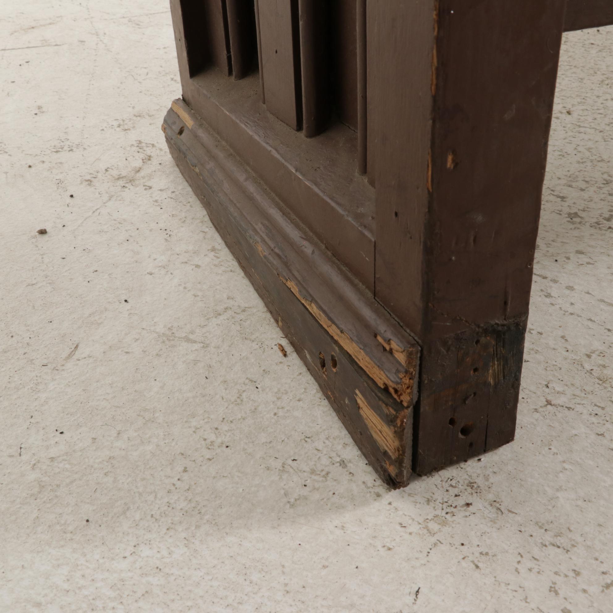 Painted Wood Church Pew, Mid to Late 20th Century