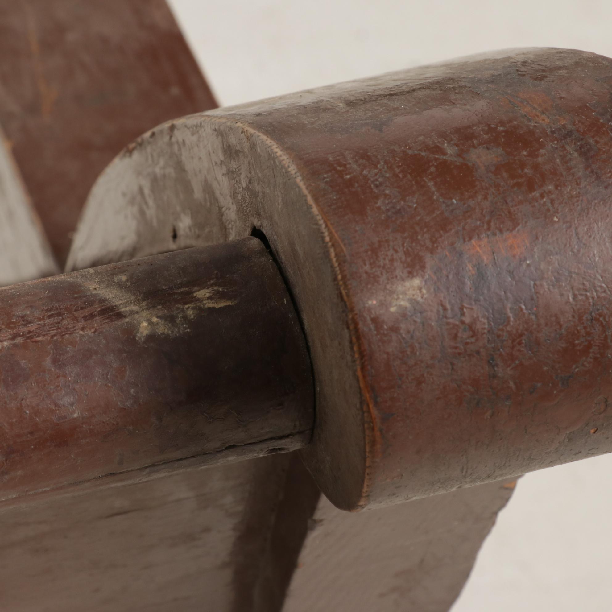 Painted Wood Church Pew, Mid to Late 20th Century