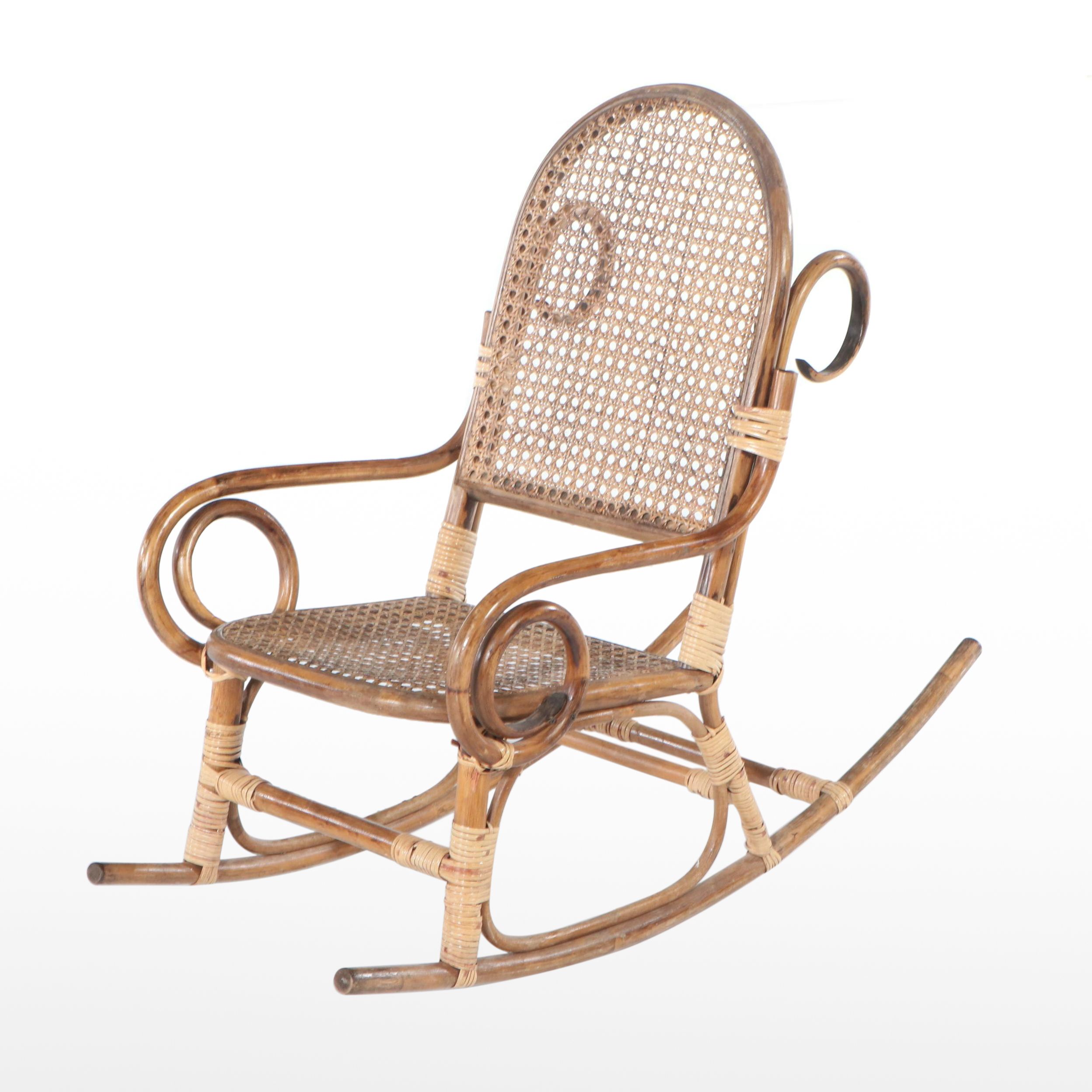Caned Child's Rocking Chair
