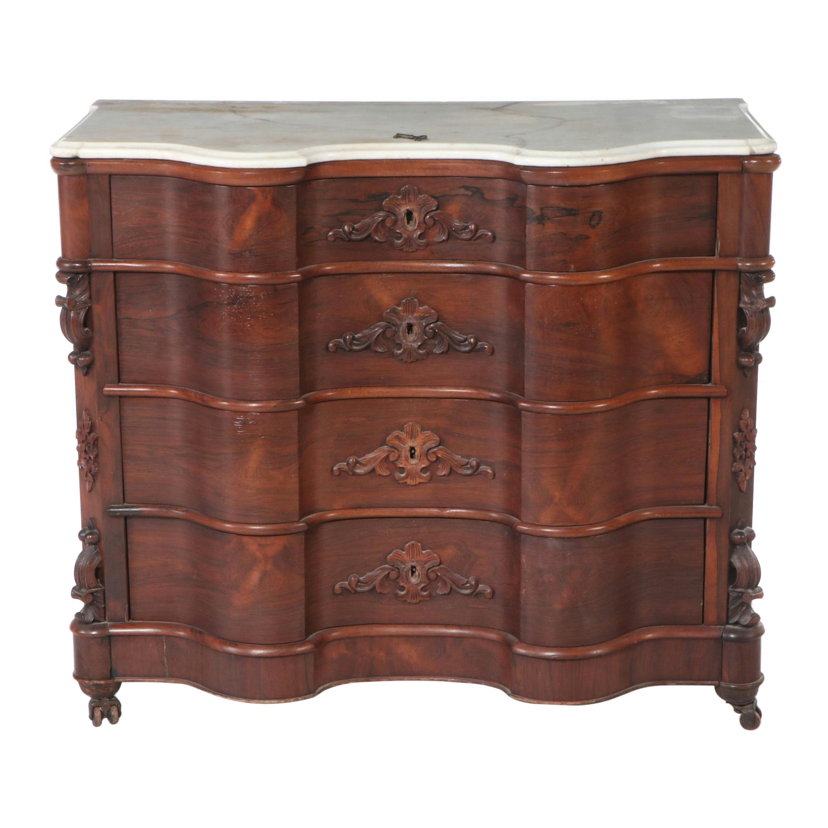 Victorian Serpentine Front Mahogany Dresser