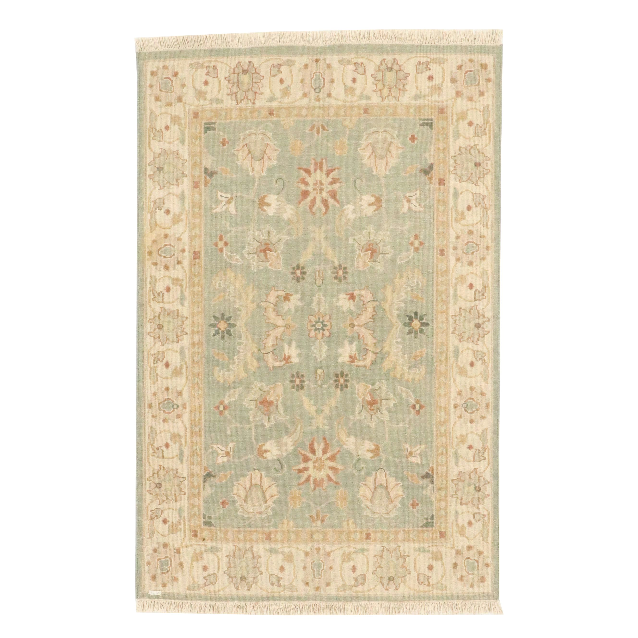 4'1 x 6'5 Handwoven Indian Soumak Area Rug