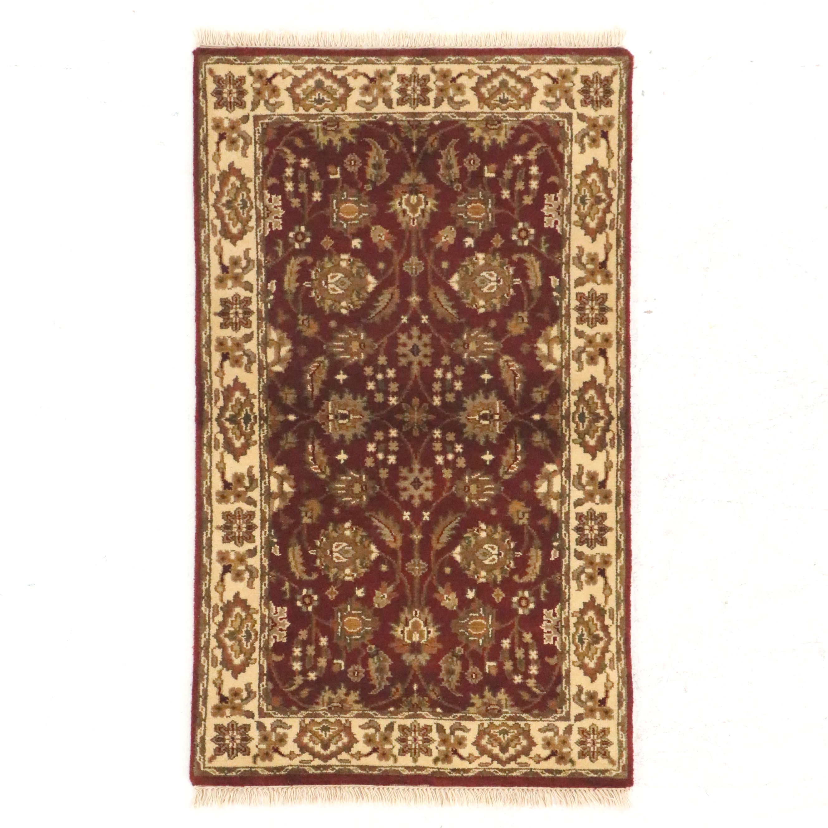 2'11 x 5'3 Hand-Knotted Indian Agra Accent Rug