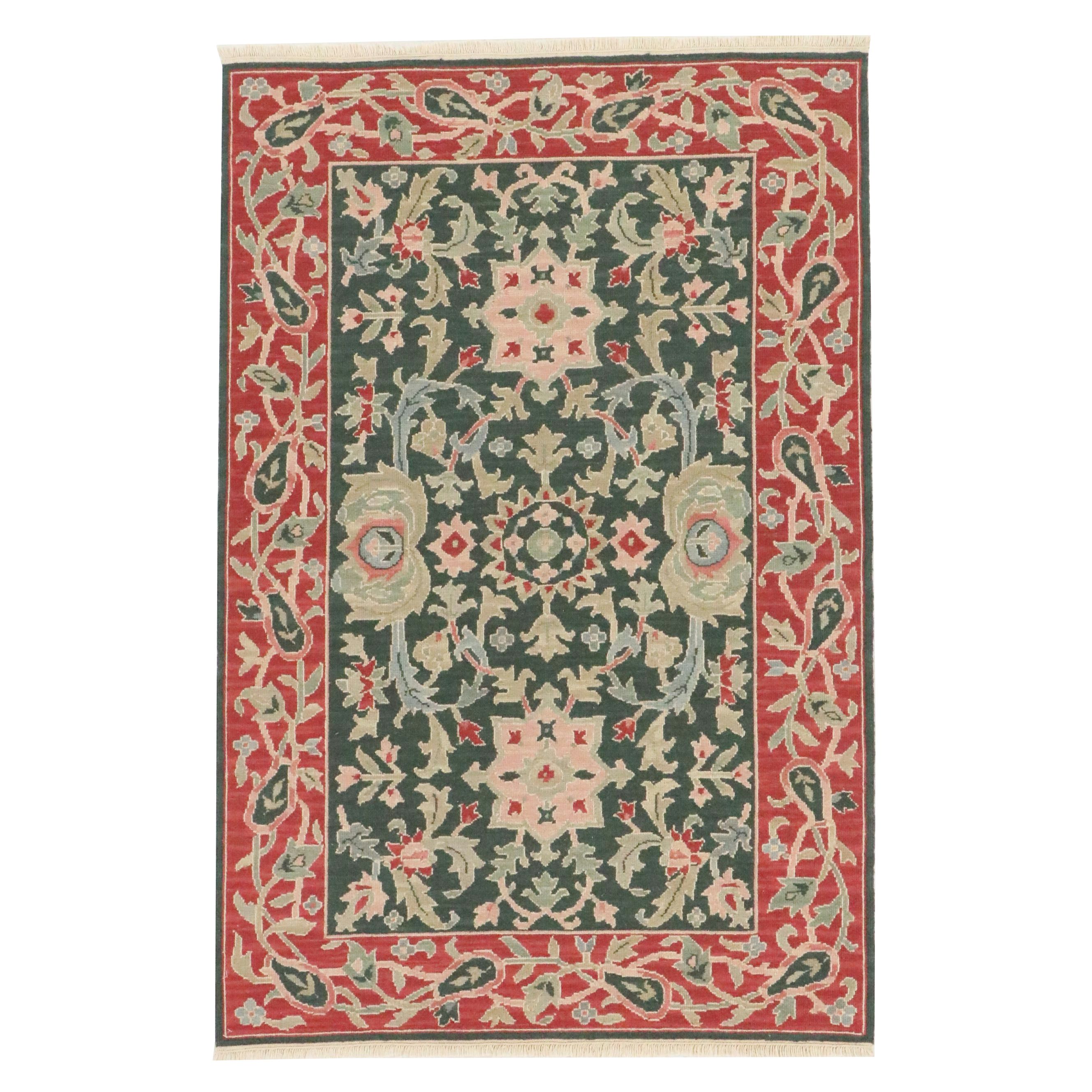 3'11 x 6' Handwoven Indian Soumak Area Rug