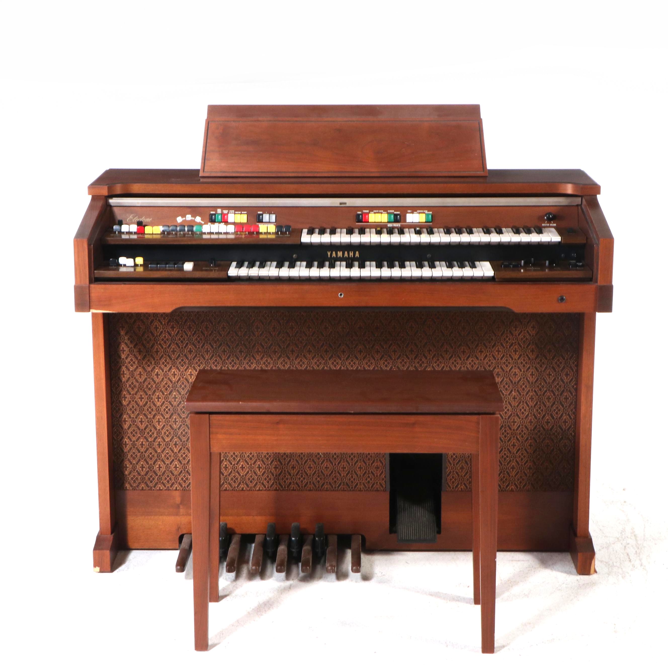 Yamaha Electone Walnut Veneered Electronic Organ
