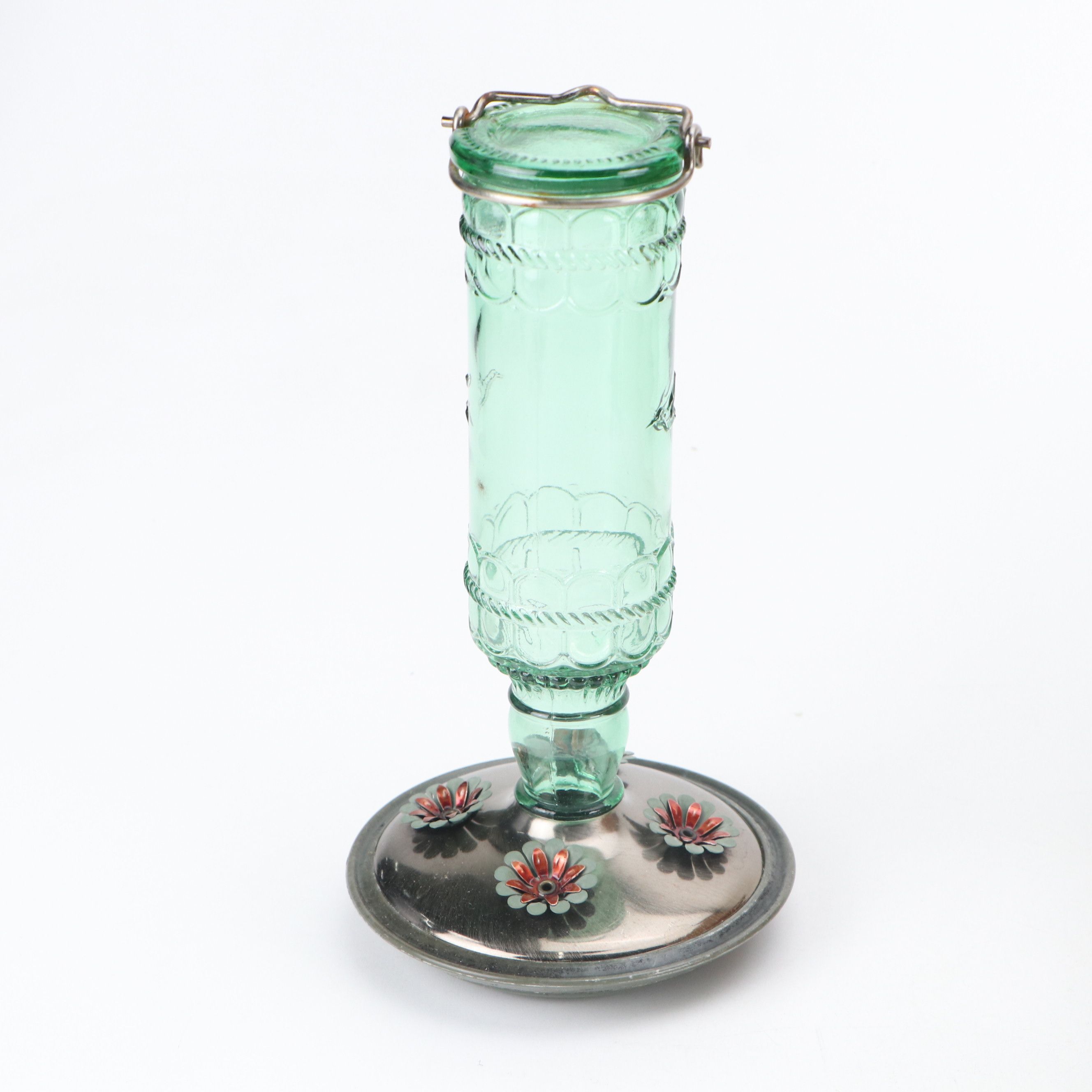 Alan Clark Handmade Wood Birdhouse with Summit Crows and Hummingbird Feeder