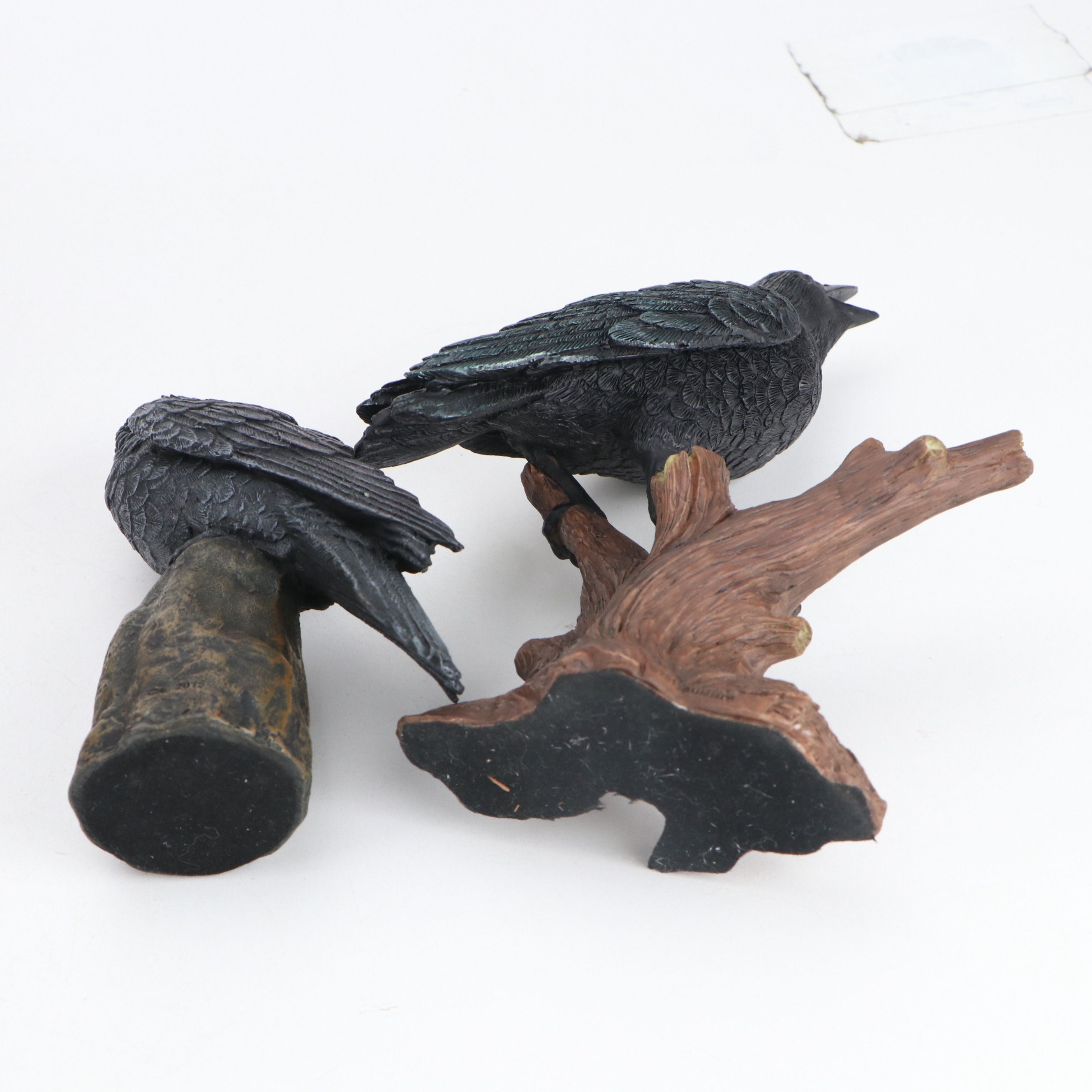 Alan Clark Handmade Wood Birdhouse with Summit Crows and Hummingbird Feeder