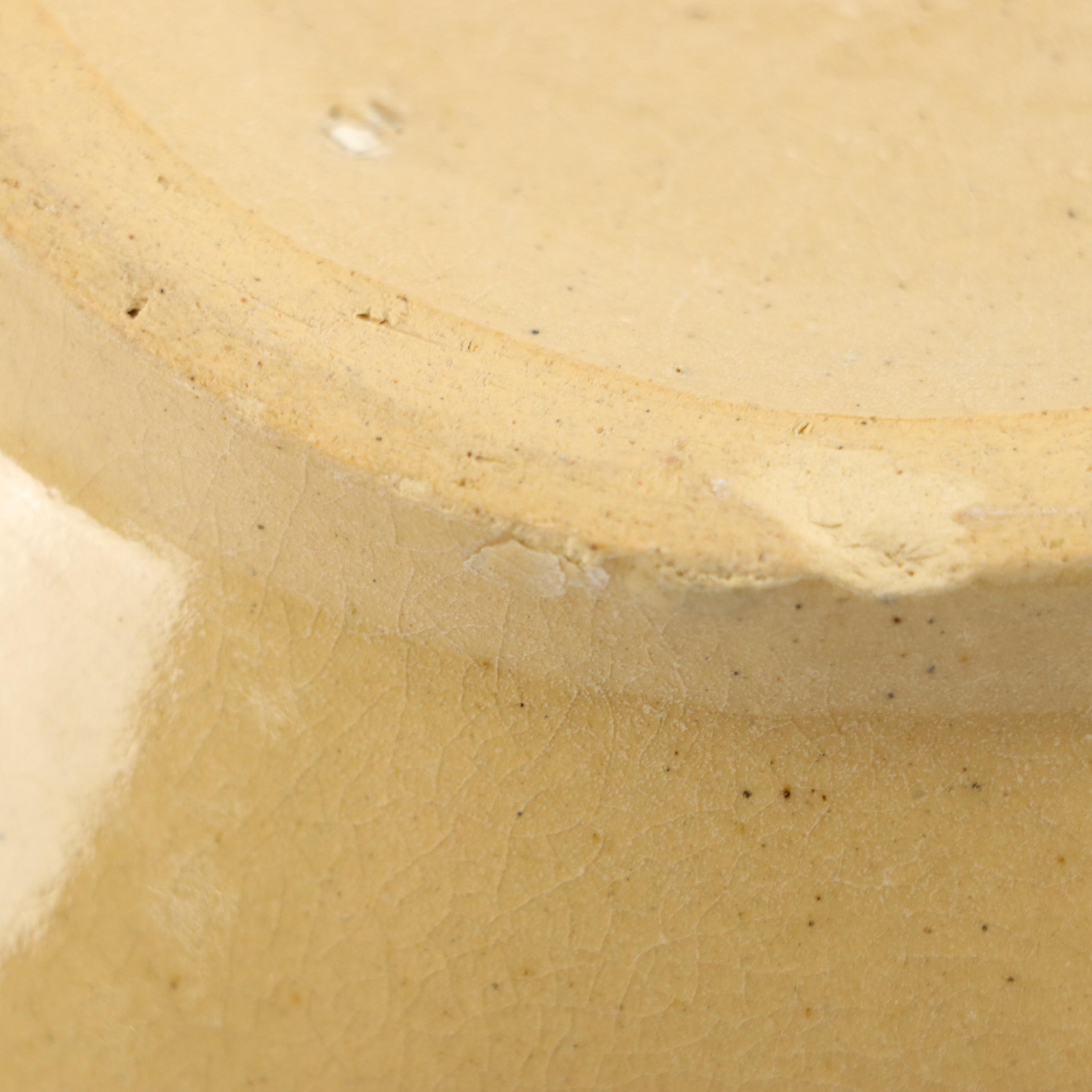 American Yellowware Blue and Brown Banded Mixing Bowls, 20th Century