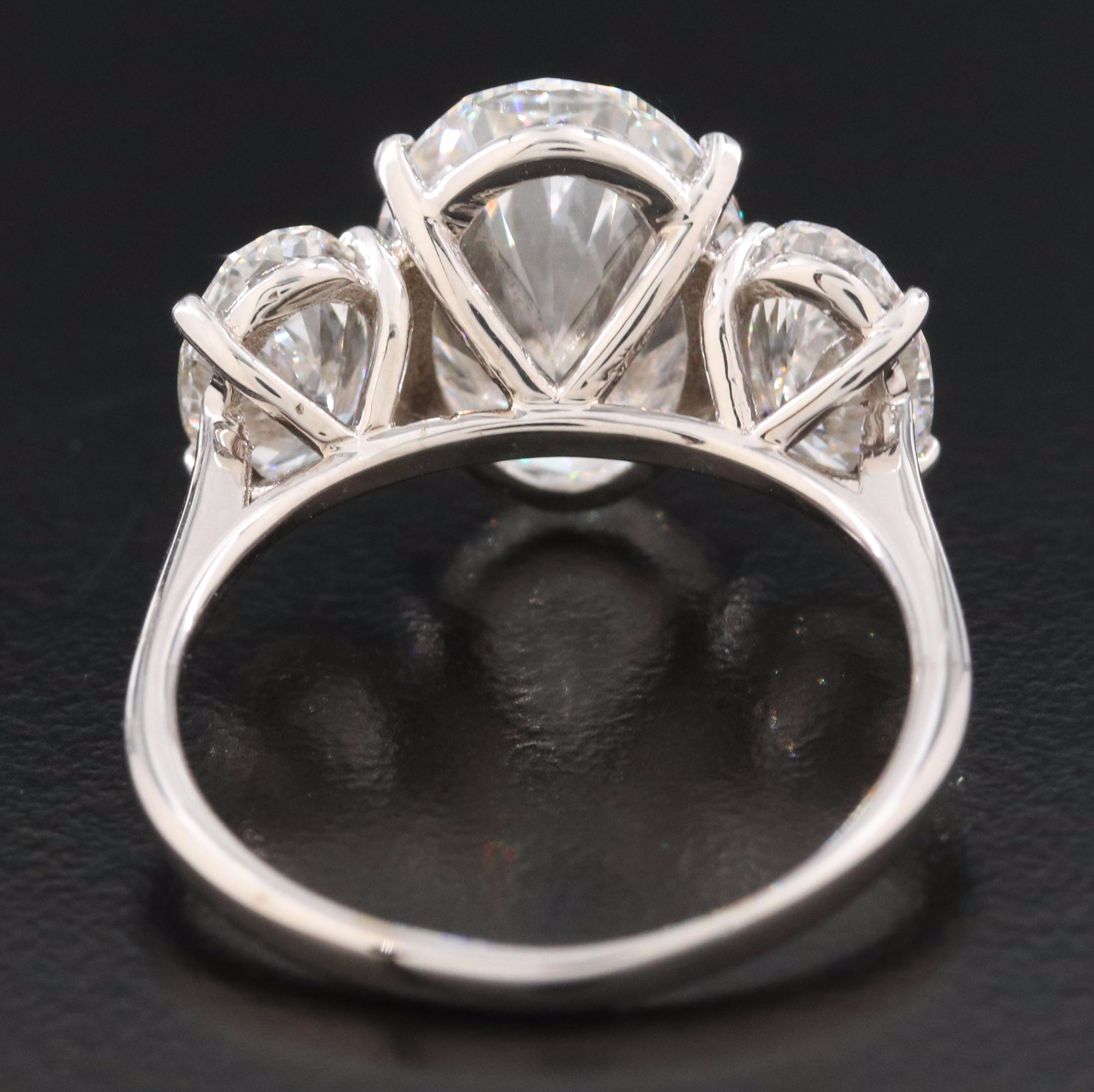 18K 7.12 Lab Grown Diamond Ring with Physical and Digital IGI Reports