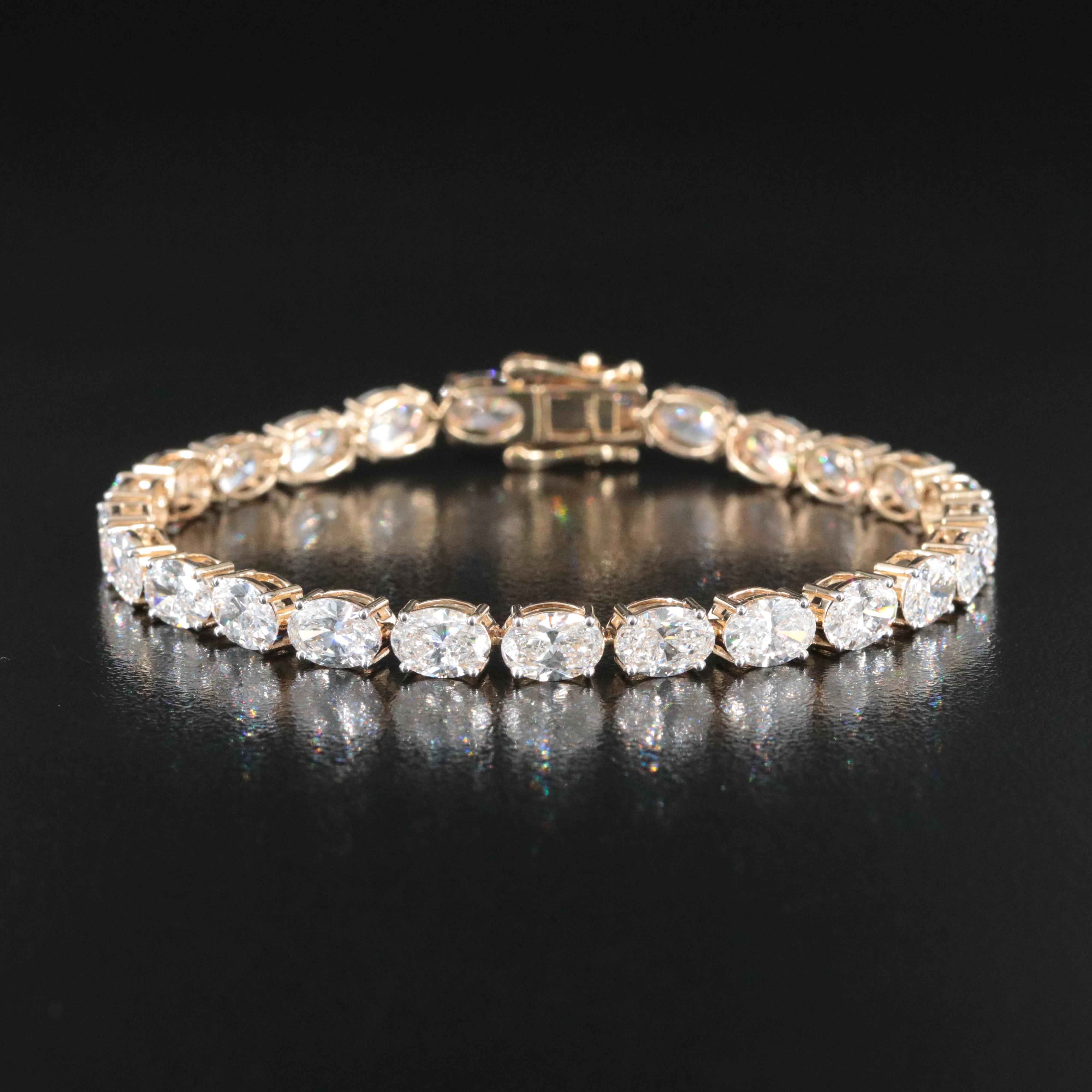 14K 13.29 CTW Lab Grown Diamond Line Bracelet