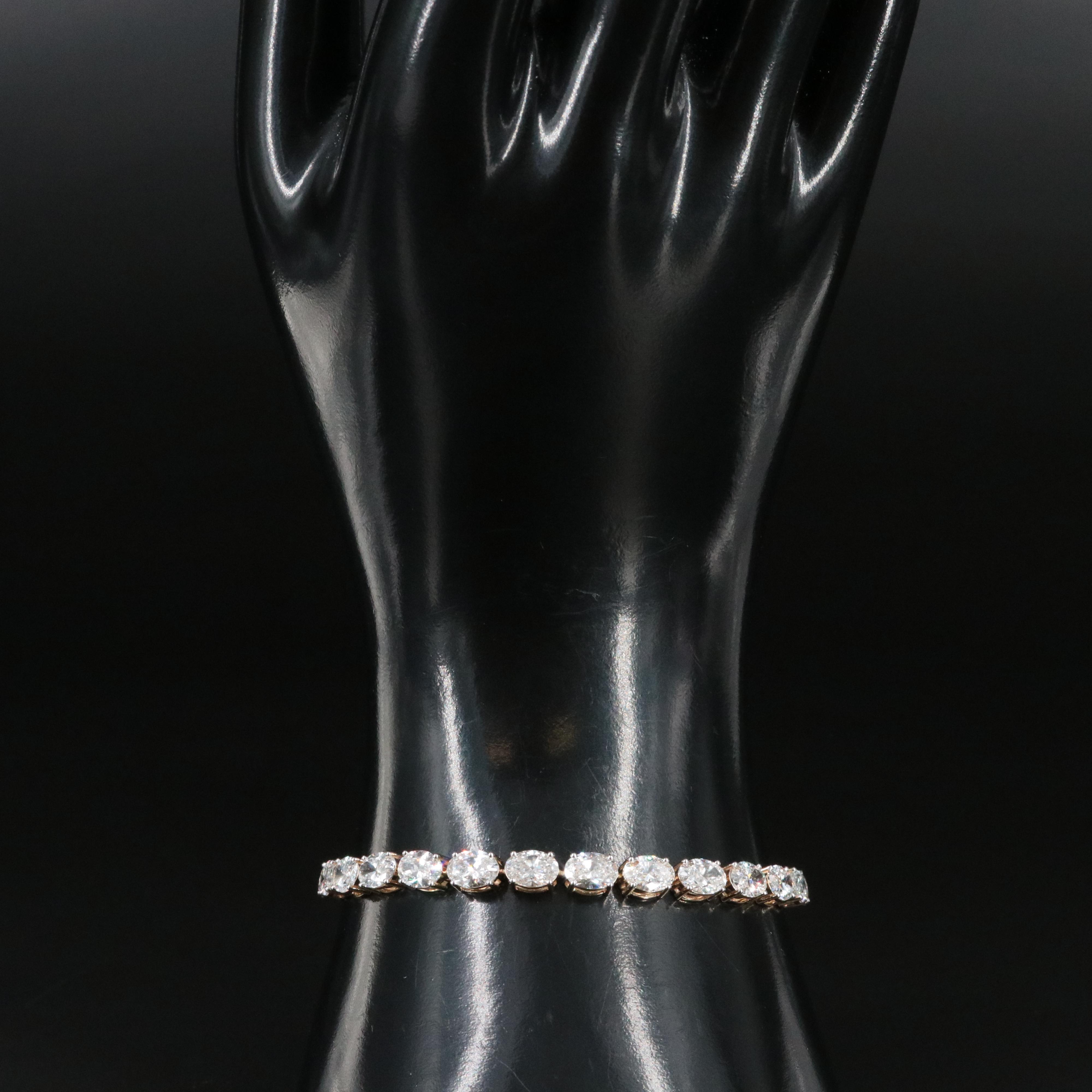 14K 13.29 CTW Lab Grown Diamond Line Bracelet