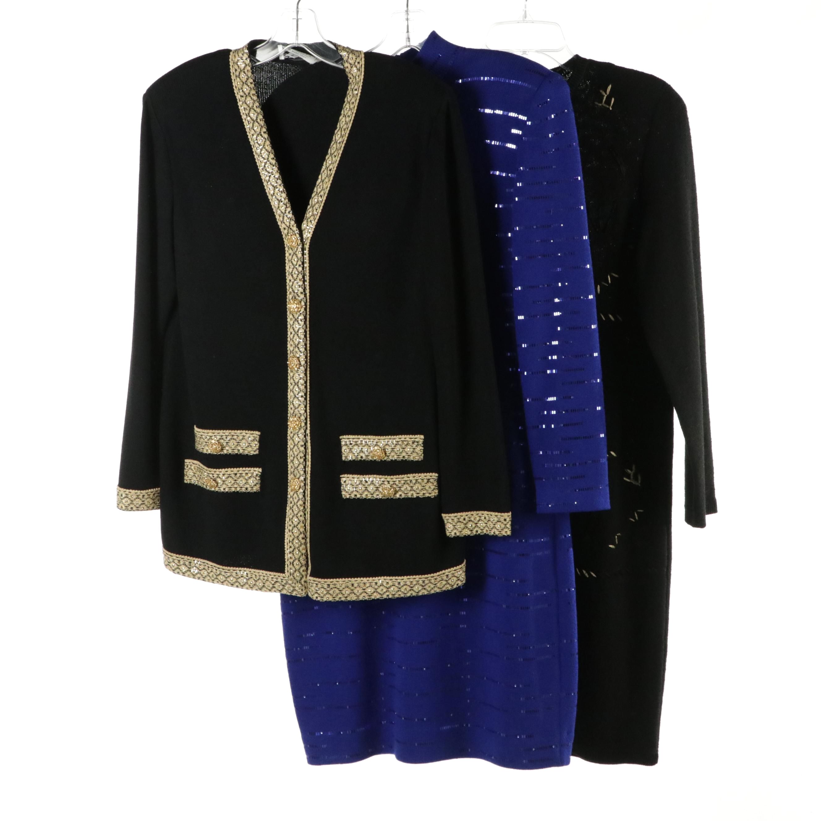 Steve Fabrikant and St. John Evening Knit Sweater Dresses and Jacket