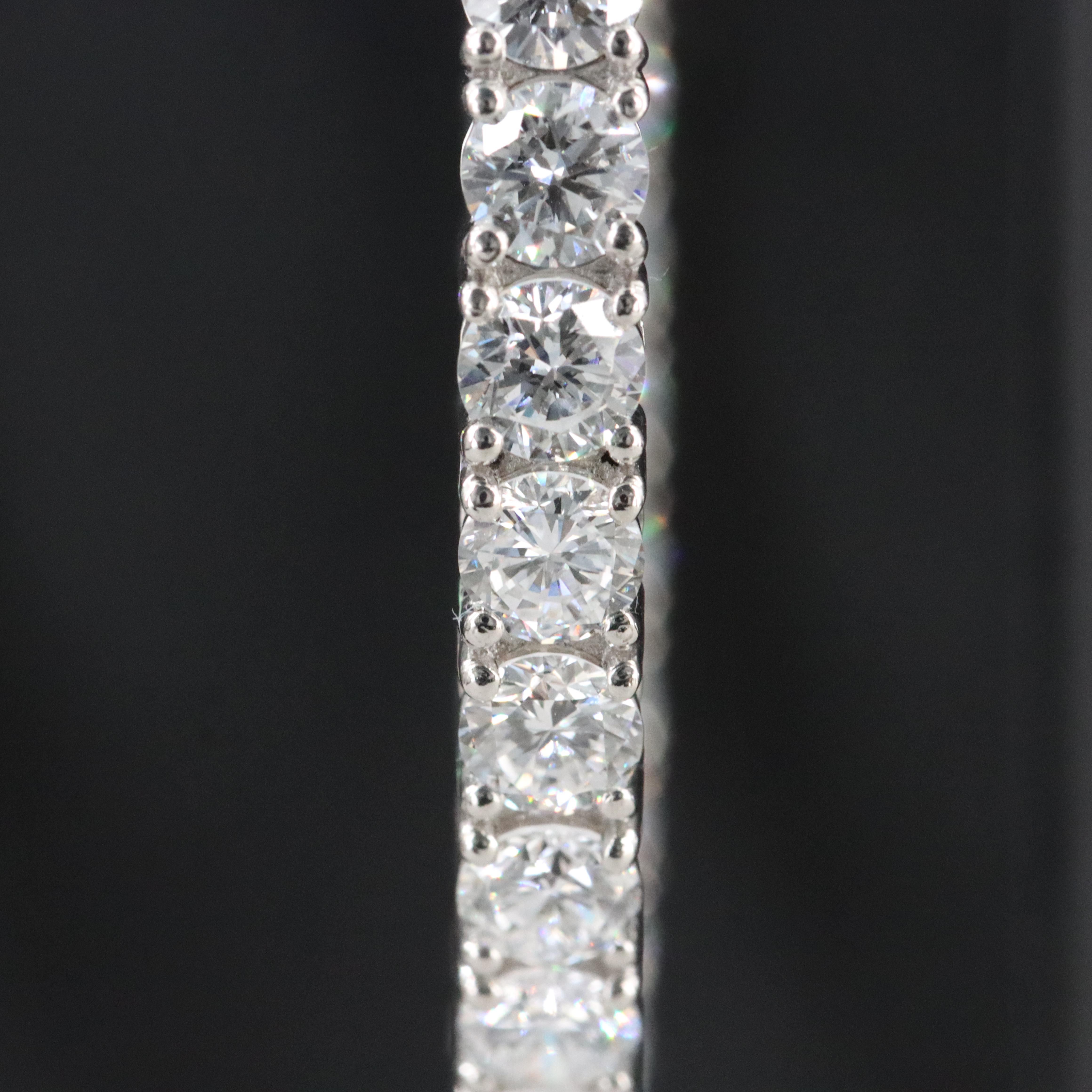 Platinum 12.75 CTW Lab Grown Diamond Inside Out Hoop Earrings