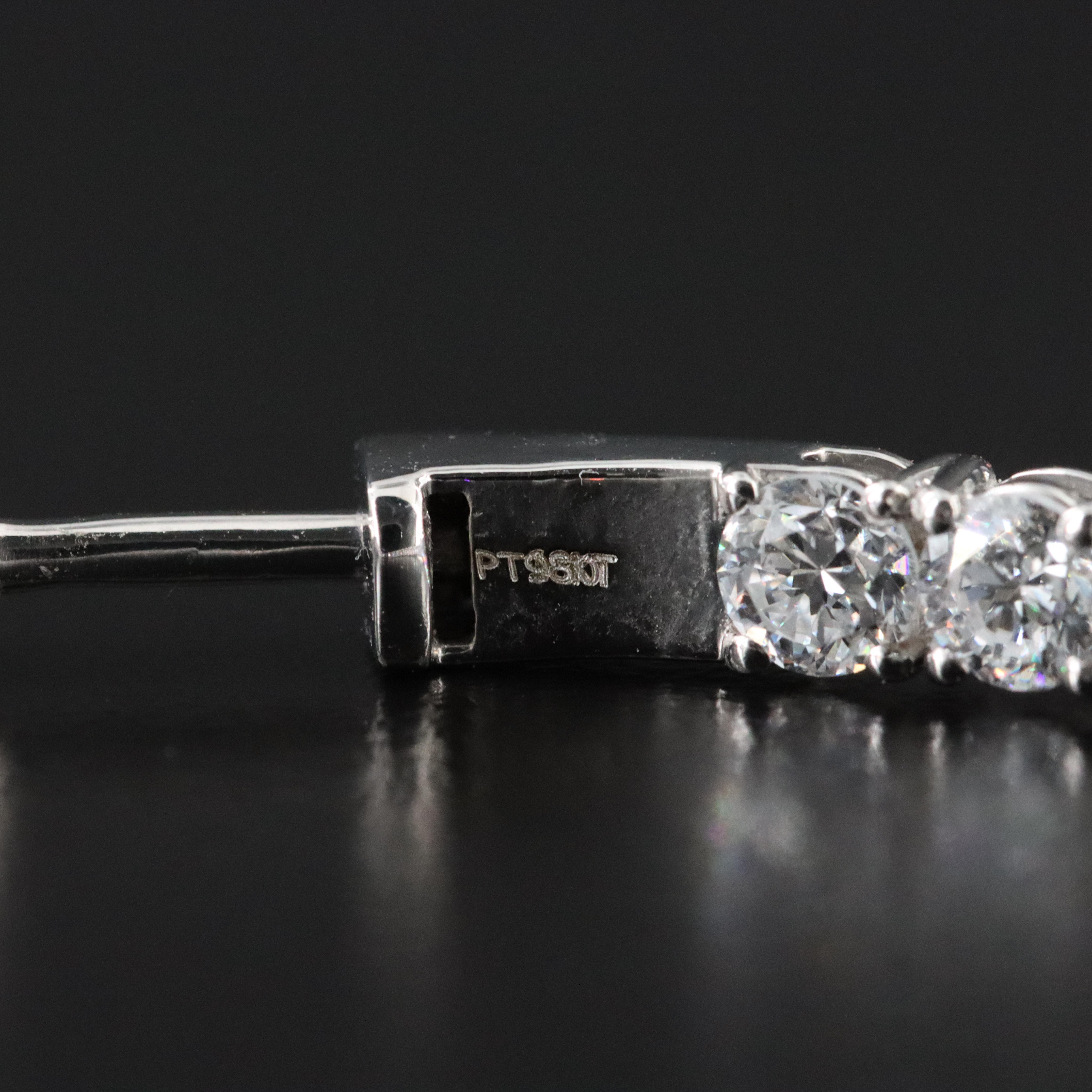 Platinum 12.75 CTW Lab Grown Diamond Inside Out Hoop Earrings