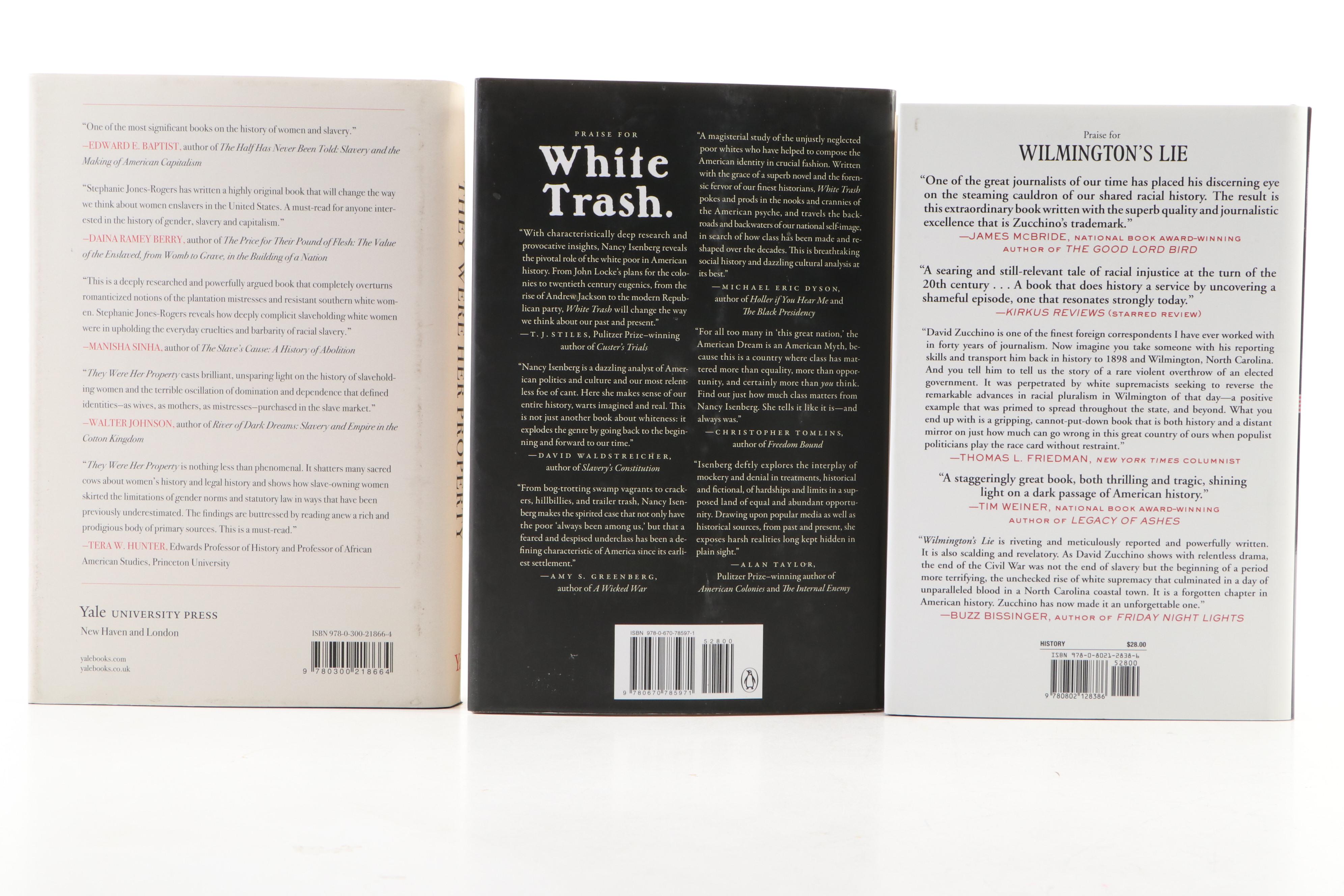 First Edition "White Trash" by Nancy Isenberg and More Books