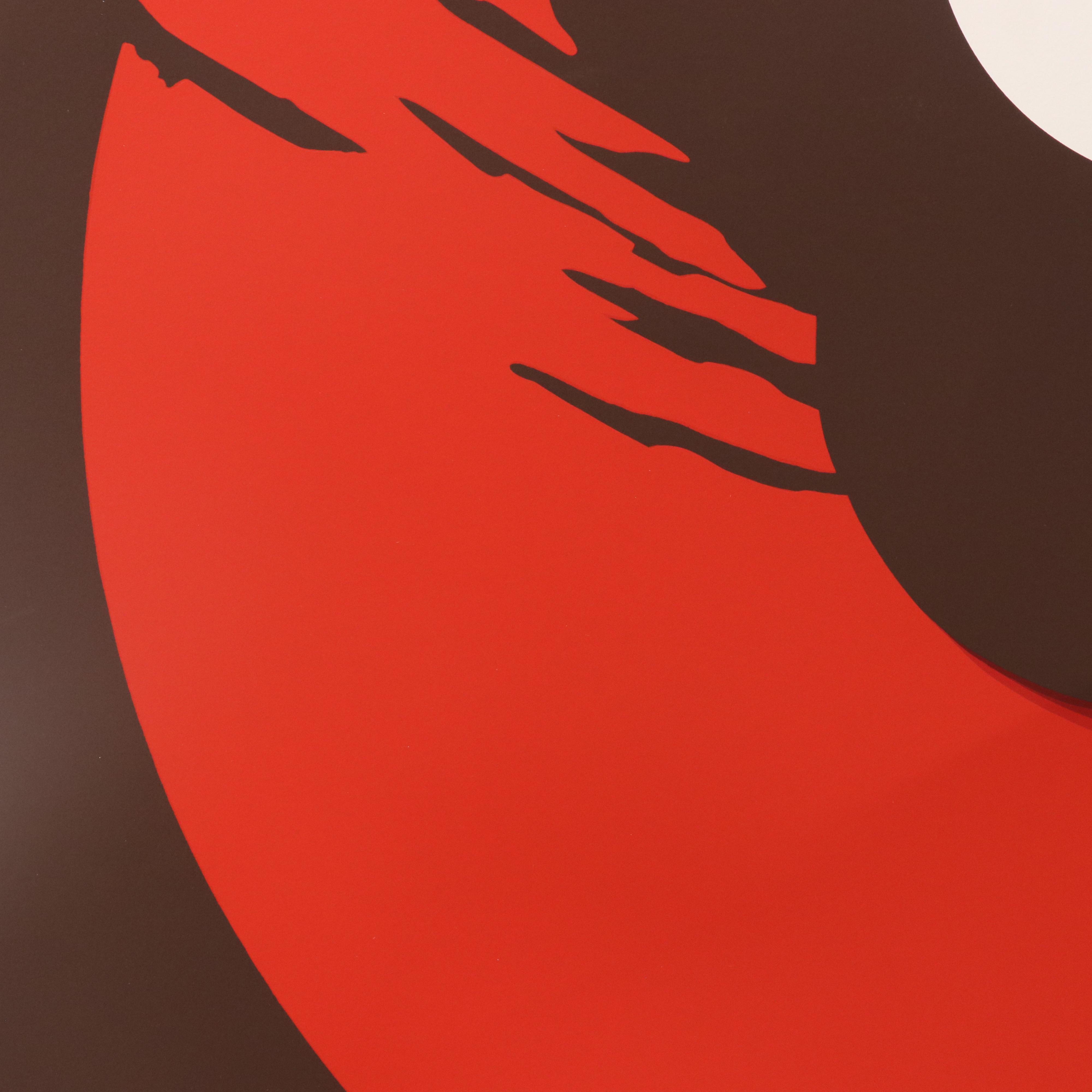 Thomas Whelan Benton Abstract Serigraph "Evolution Series – Red," 1981