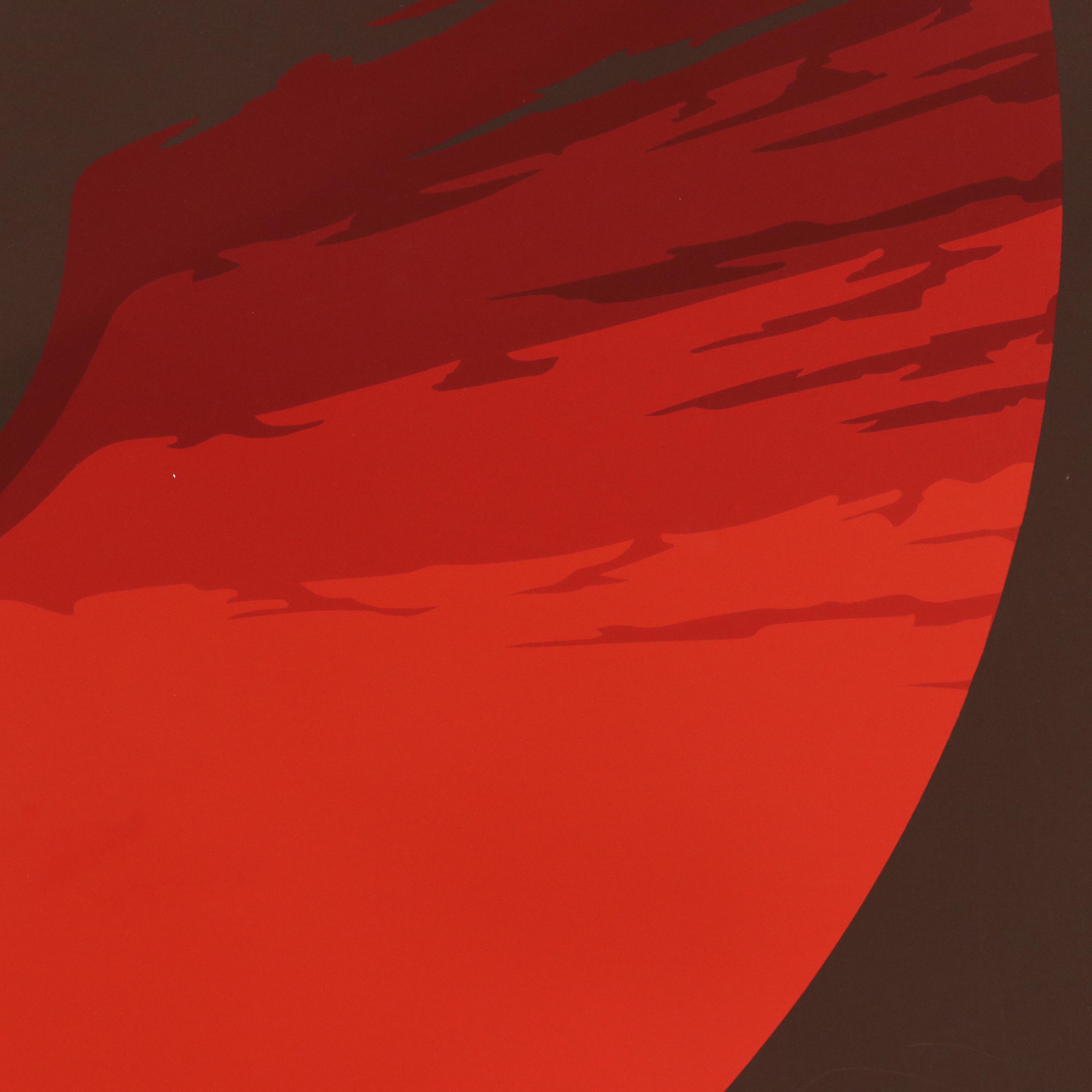 Thomas Whelan Benton Abstract Serigraph "Evolution Series – Red," 1981