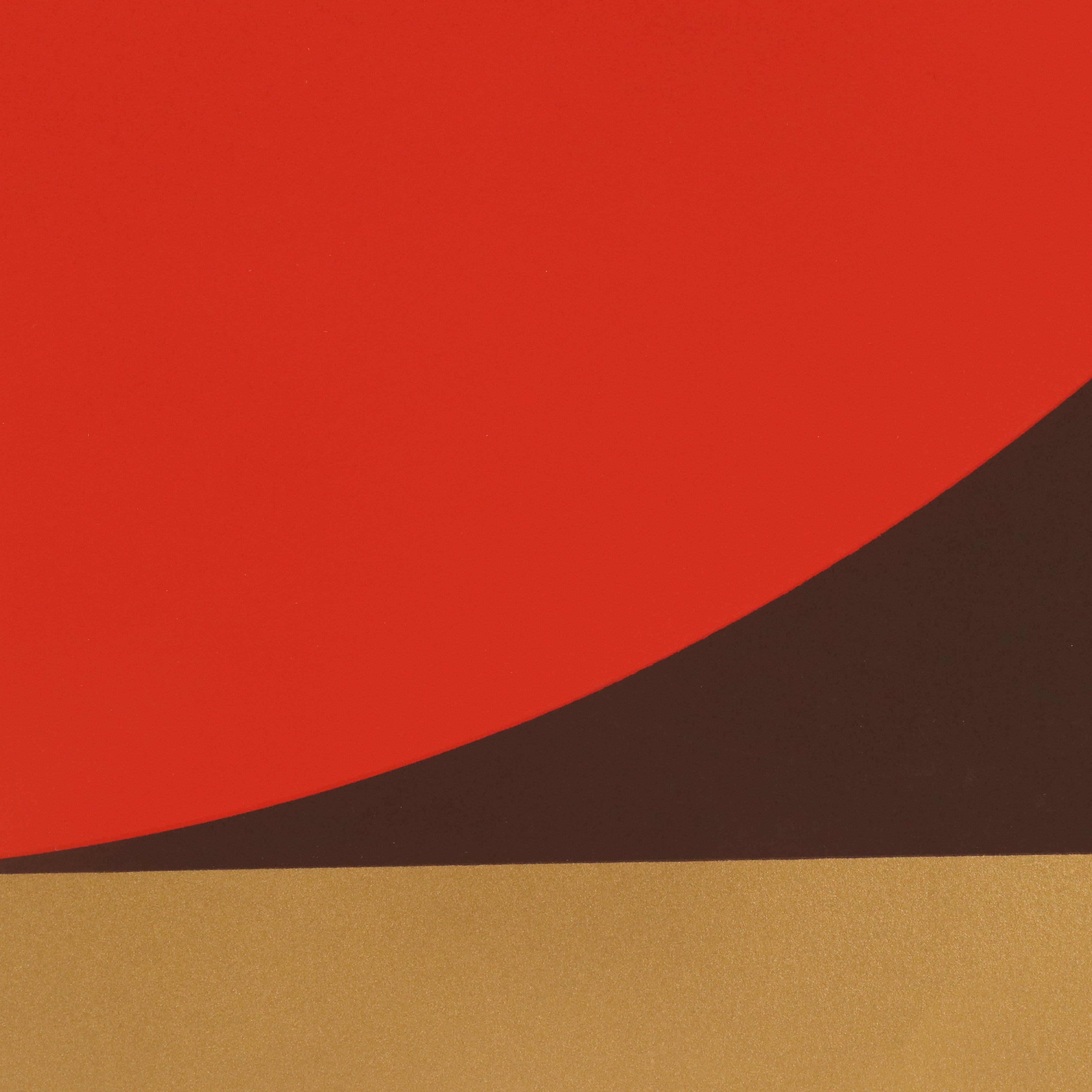 Thomas Whelan Benton Abstract Serigraph "Evolution Series – Red," 1981