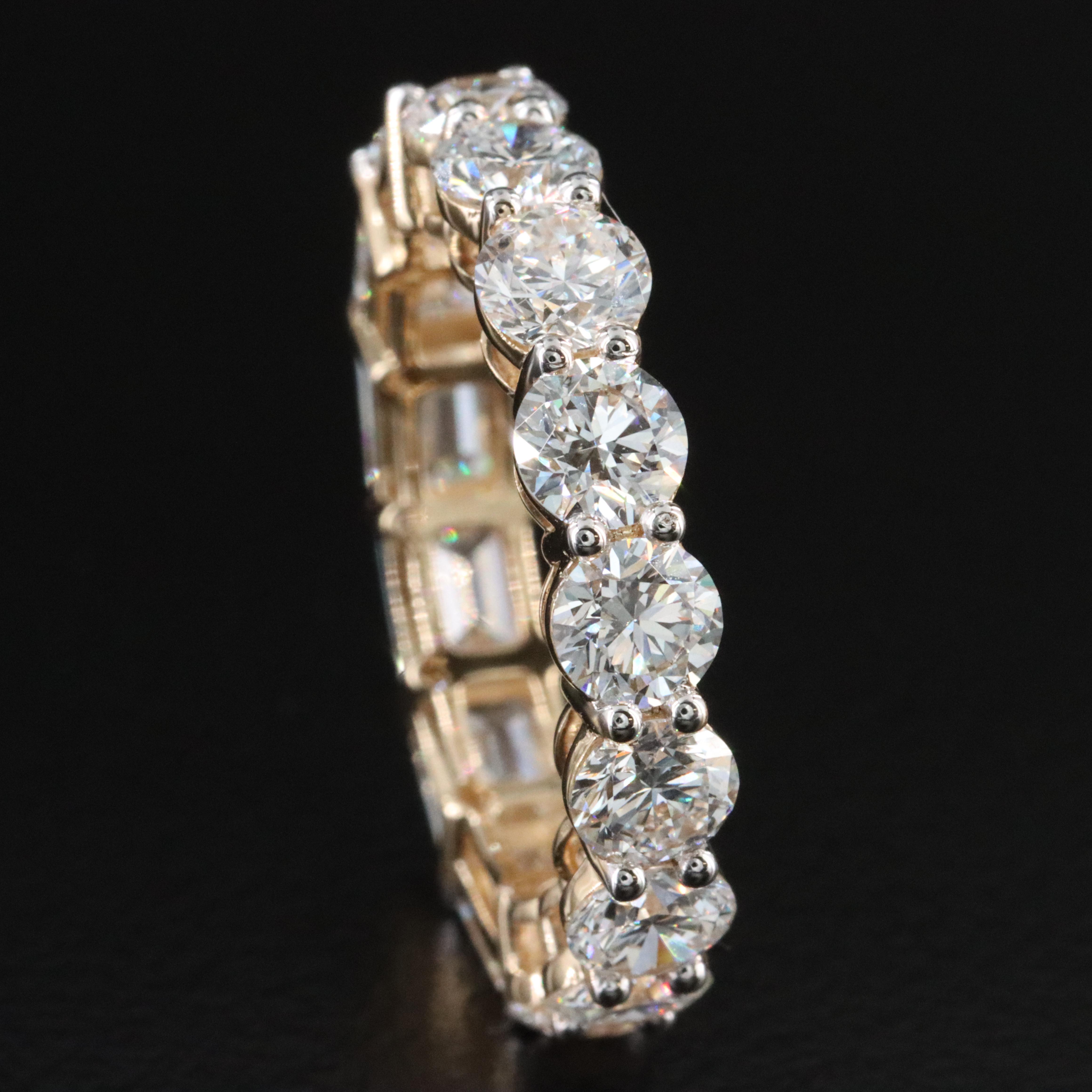 14K 6.27 CTW Lab Grown Diamond Reversible Eternity Band