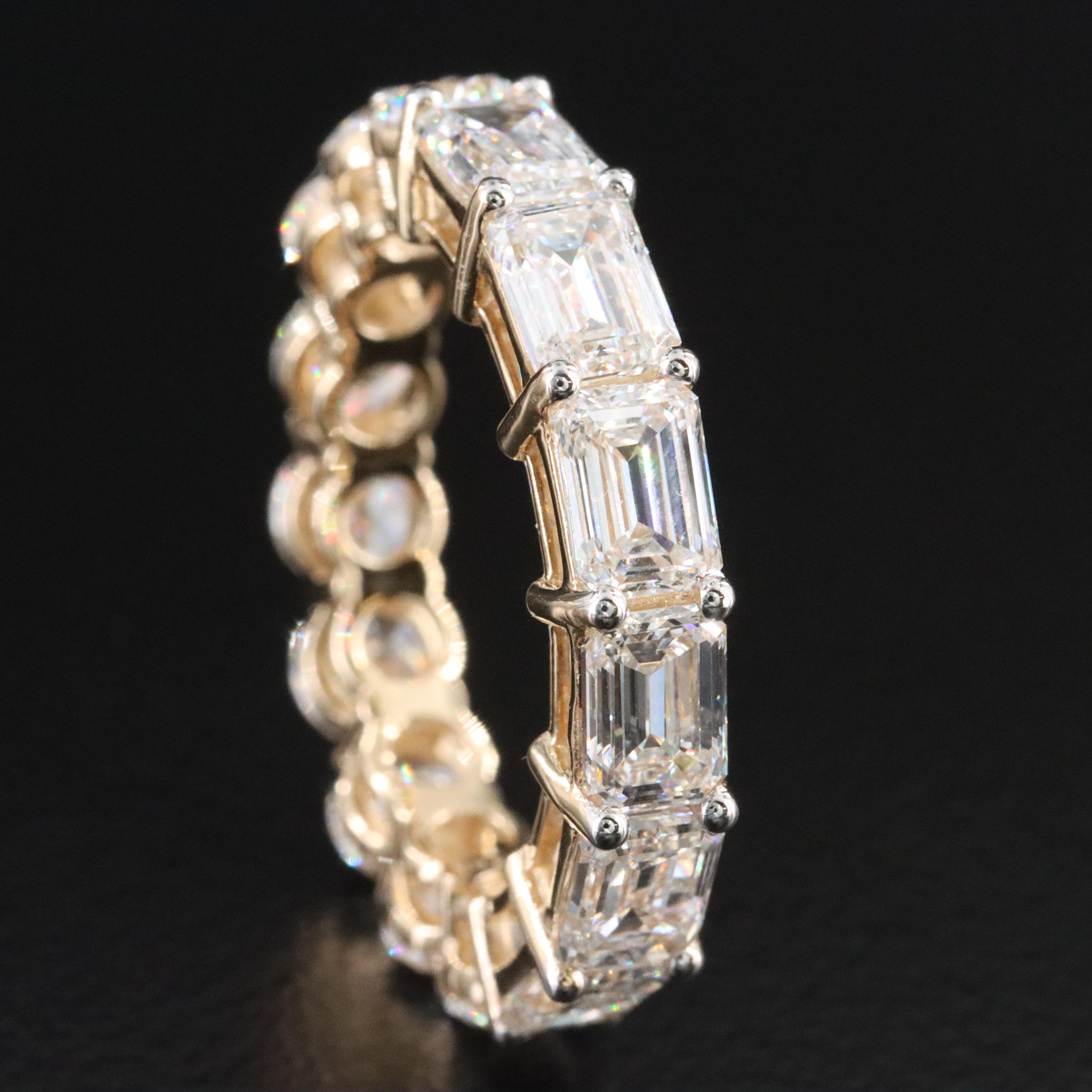 14K 6.27 CTW Lab Grown Diamond Reversible Eternity Band