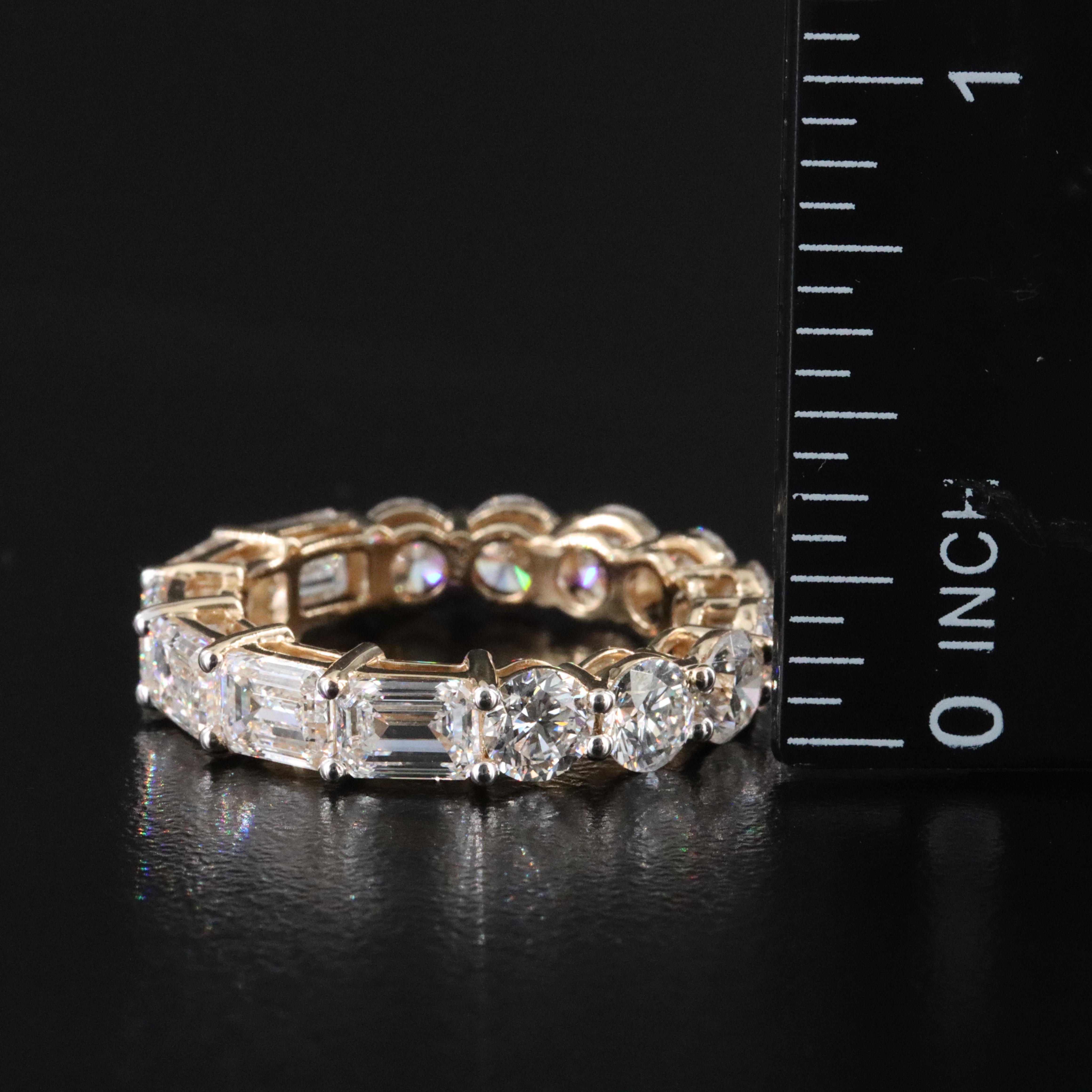 14K 6.27 CTW Lab Grown Diamond Reversible Eternity Band