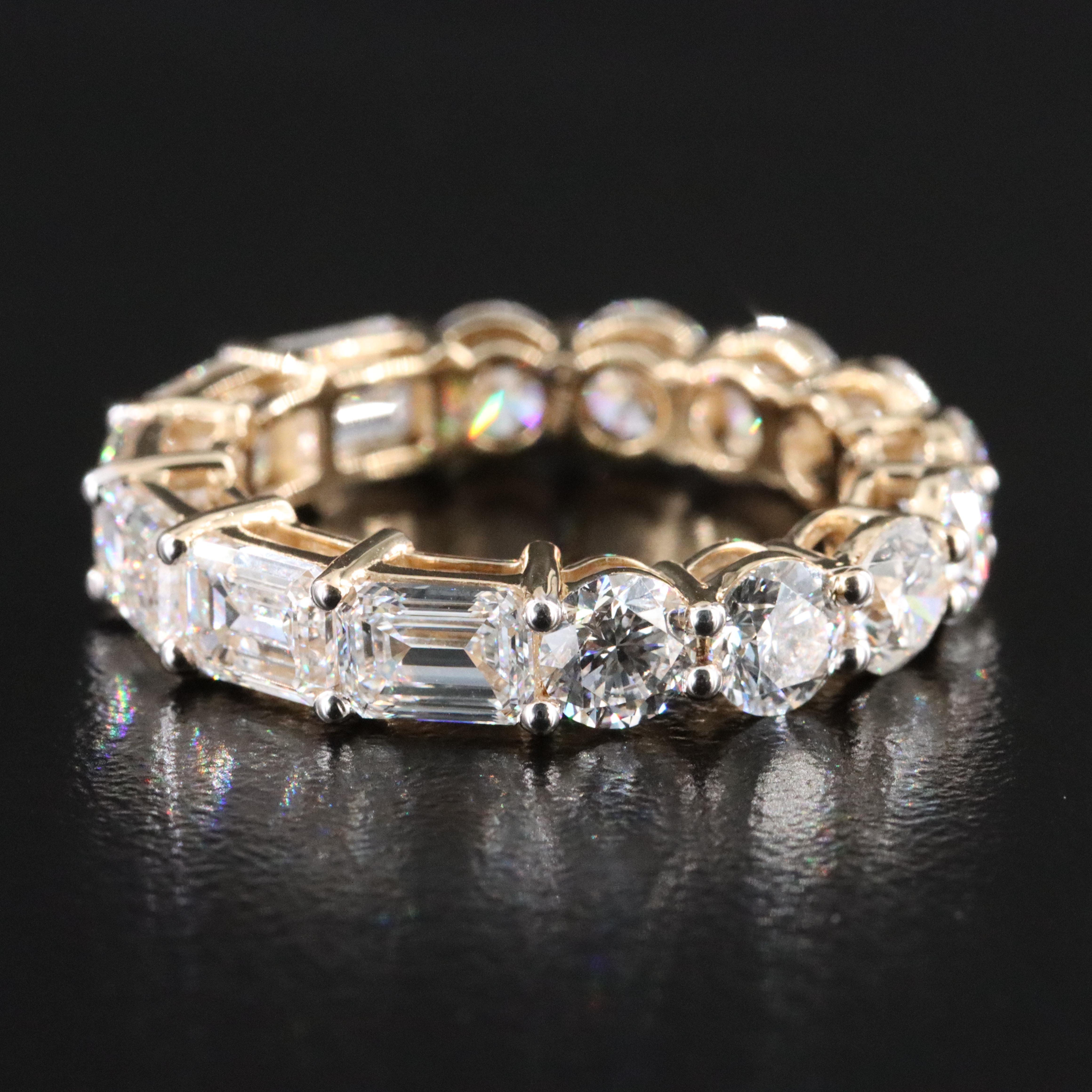14K 6.27 CTW Lab Grown Diamond Reversible Eternity Band
