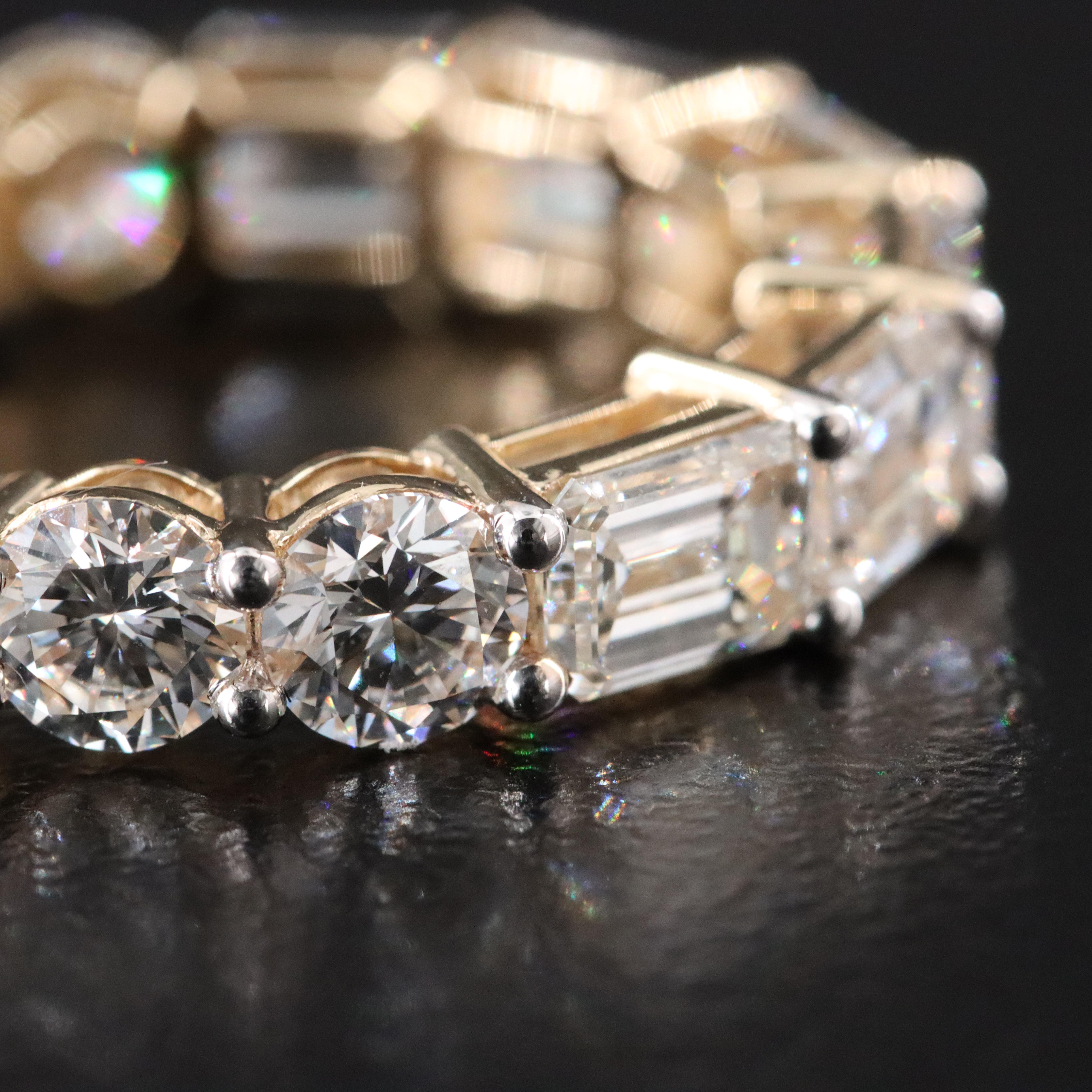 14K 6.27 CTW Lab Grown Diamond Reversible Eternity Band