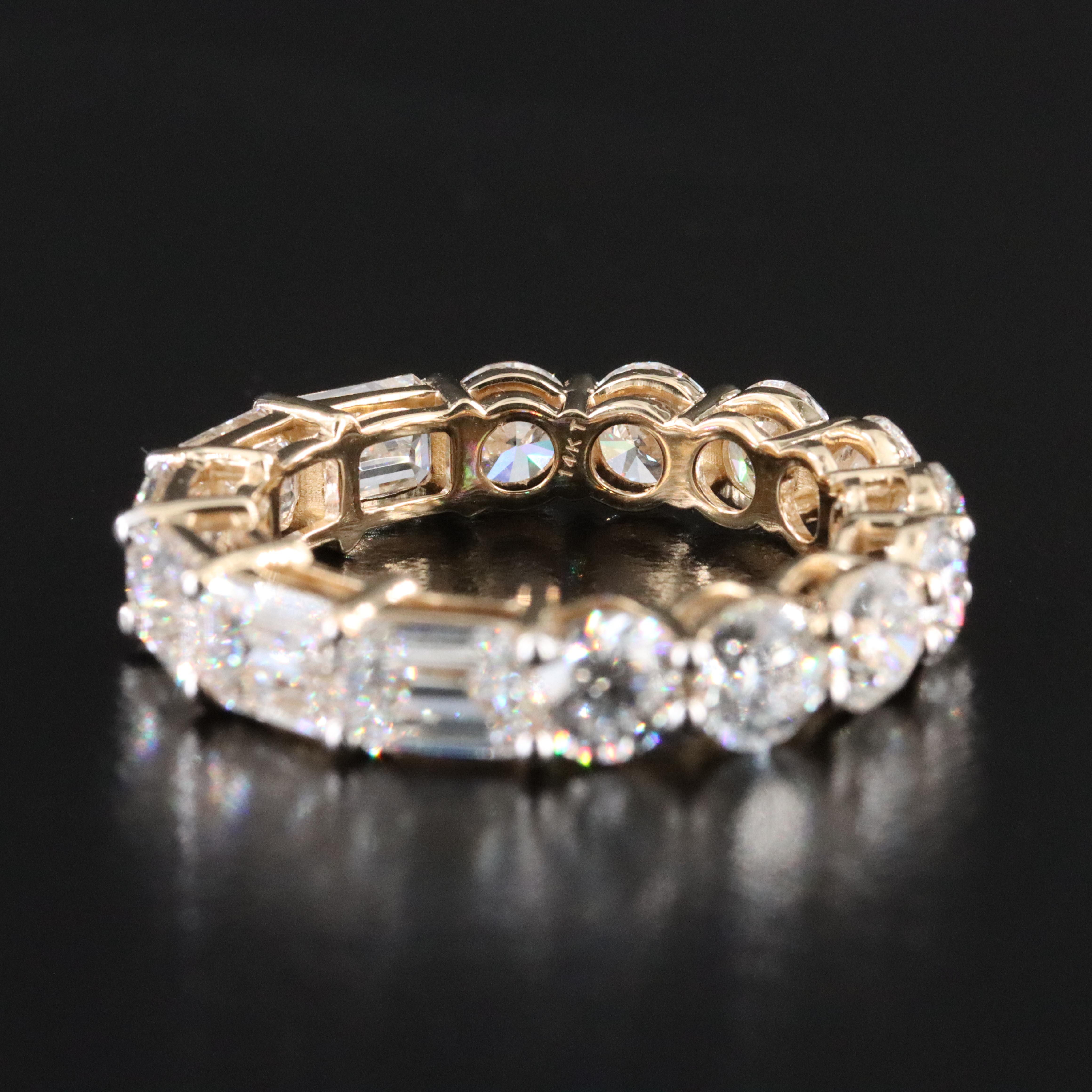 14K 6.27 CTW Lab Grown Diamond Reversible Eternity Band