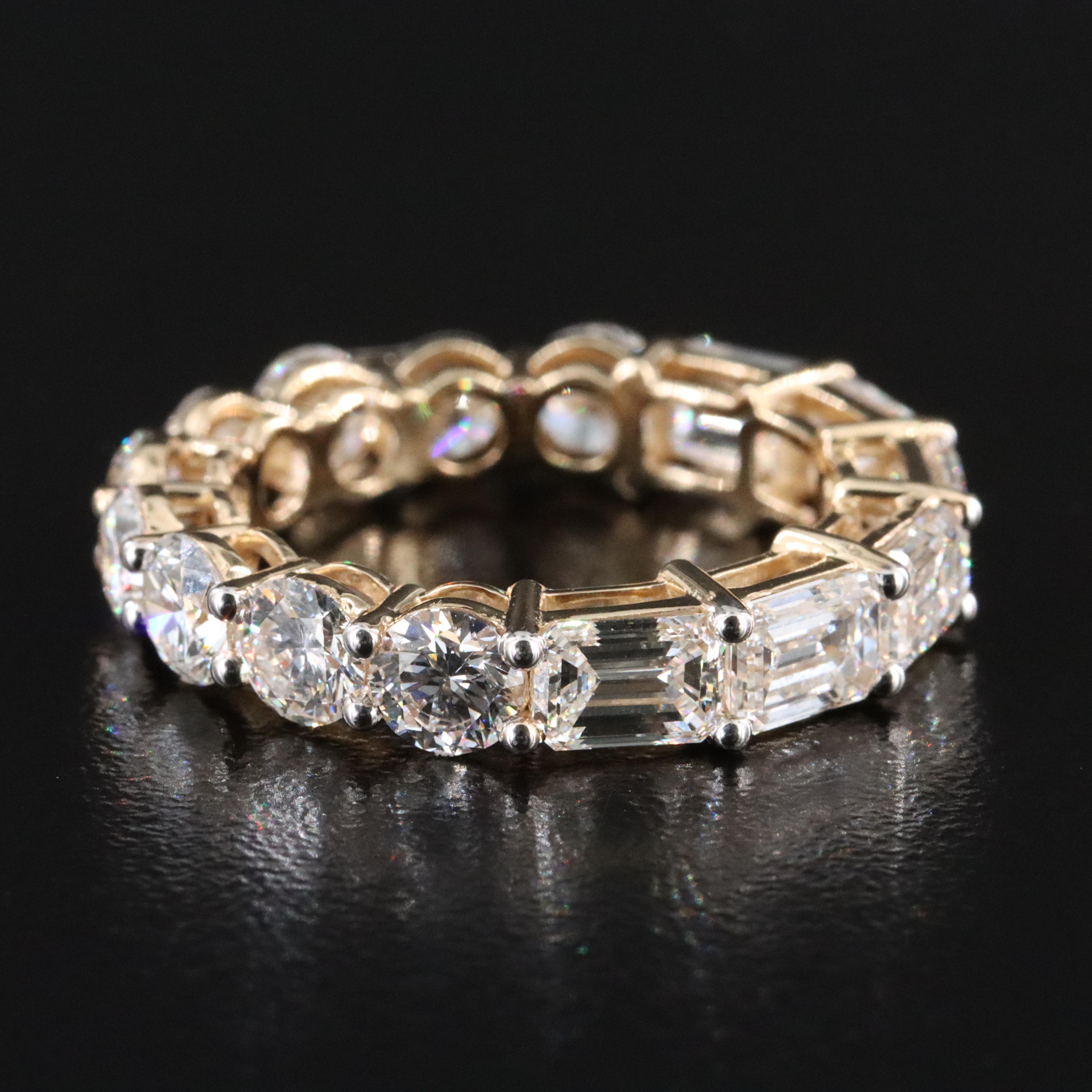 14K 6.27 CTW Lab Grown Diamond Reversible Eternity Band