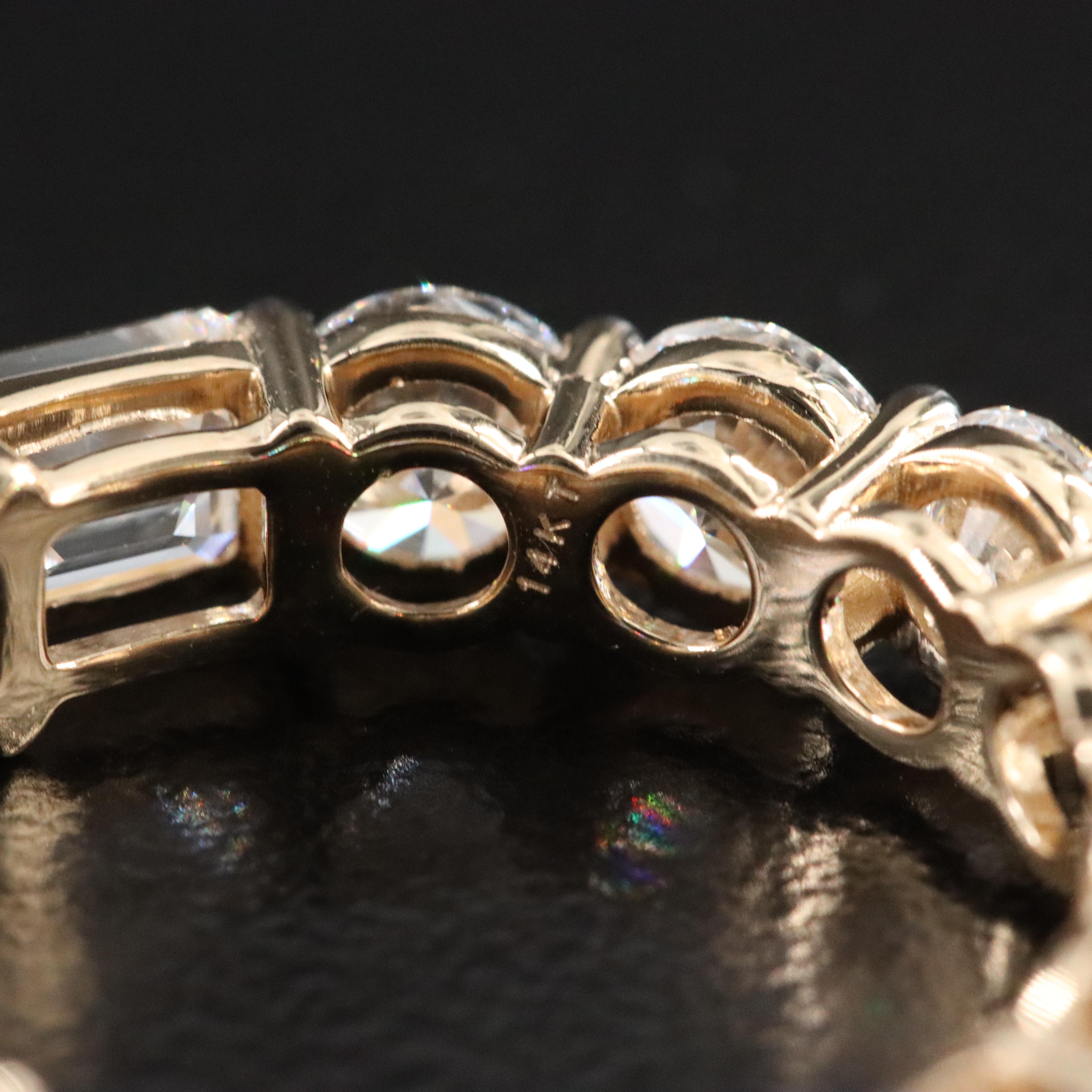 14K 6.27 CTW Lab Grown Diamond Reversible Eternity Band