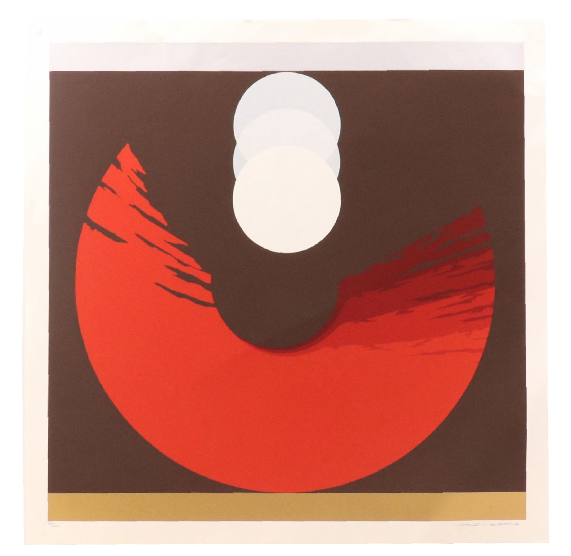 Thomas Whelan Benton Abstract Serigraph "Evolution Series – Red," 1981