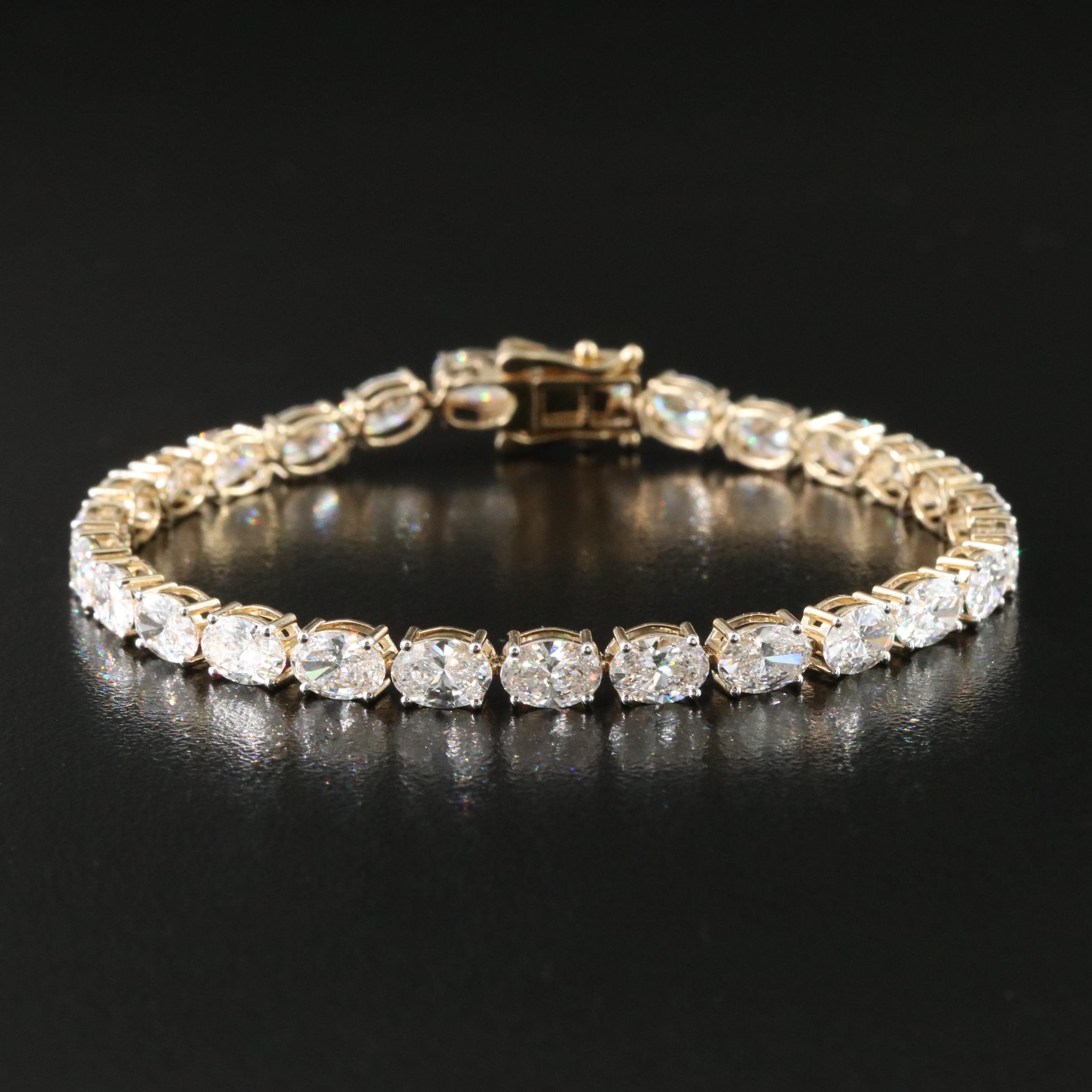 14K 11.23 CTW Lab Grown Diamond Line Bracelet