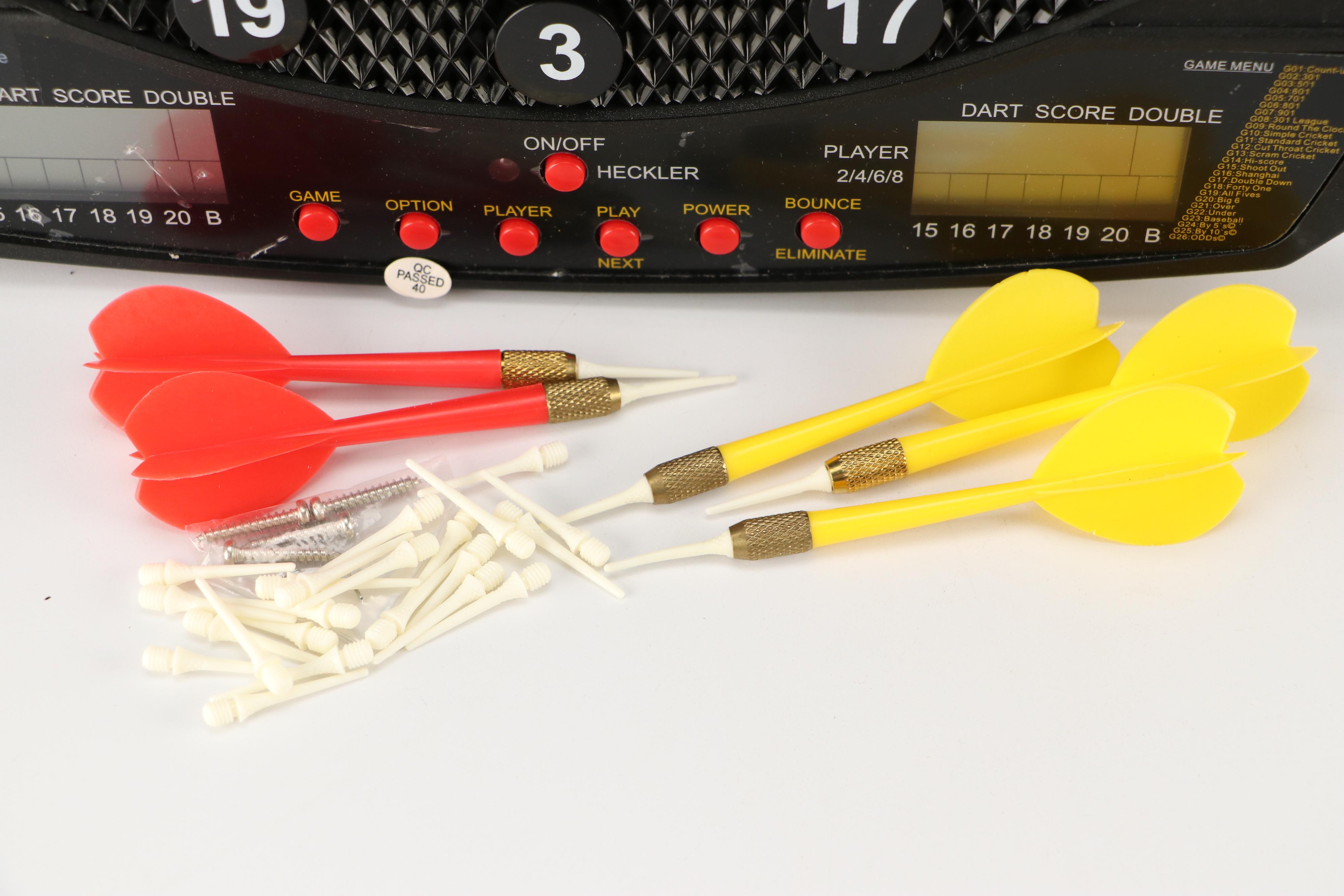 Arachnid and Excalibur Dartboards with Plastic and Magnetic Tipped Darts