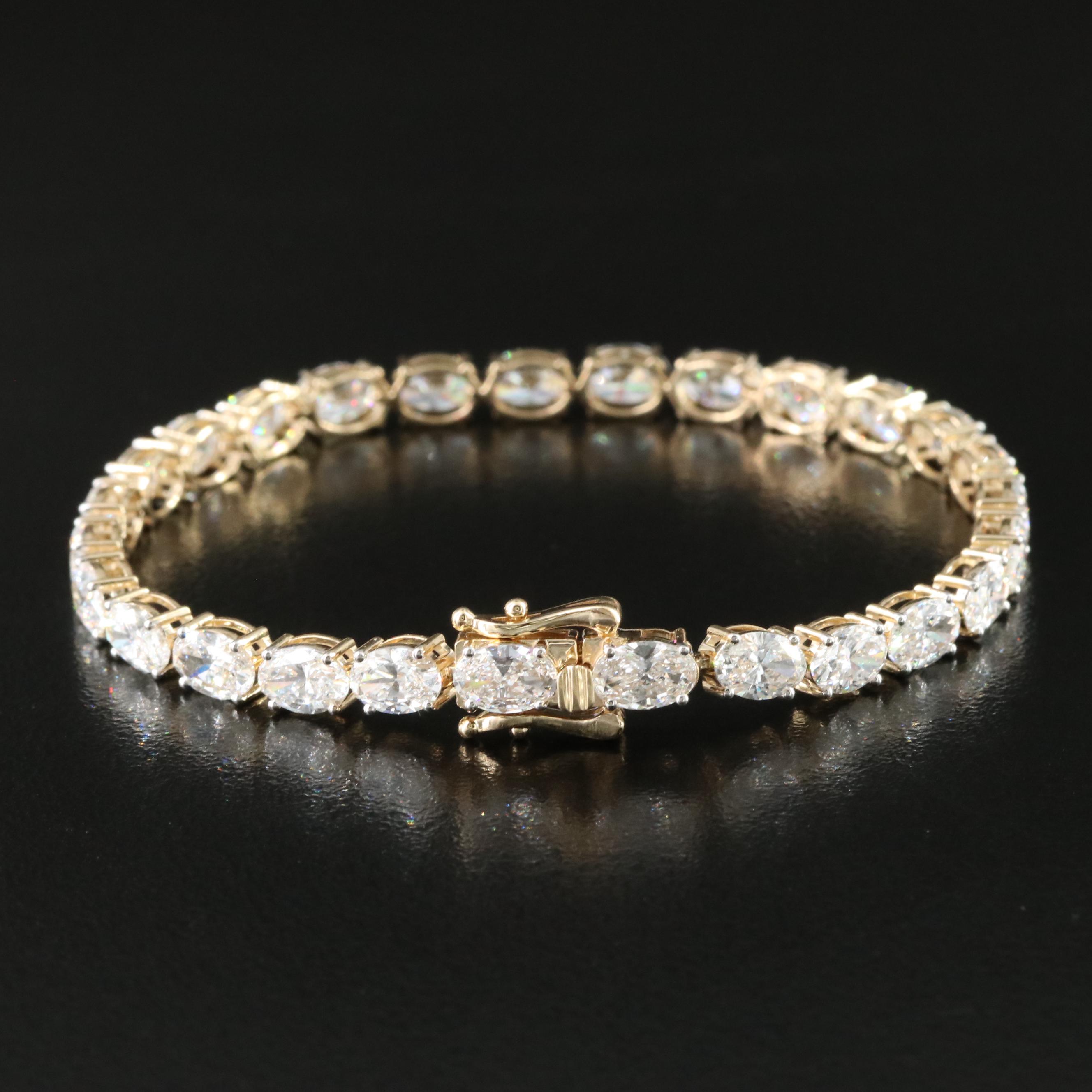 14K 11.23 CTW Lab Grown Diamond Line Bracelet