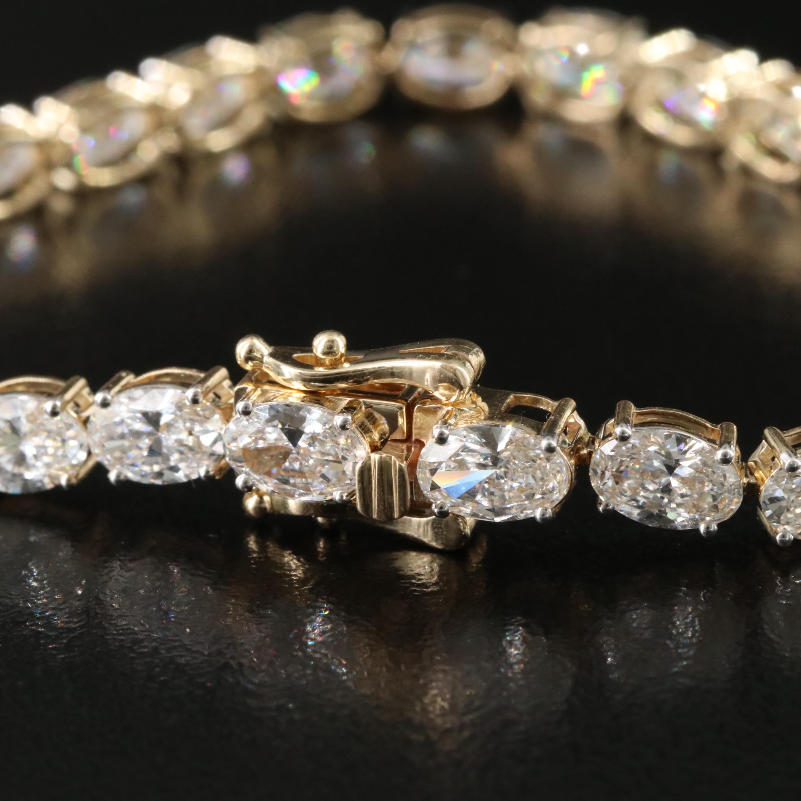 14K 11.23 CTW Lab Grown Diamond Line Bracelet
