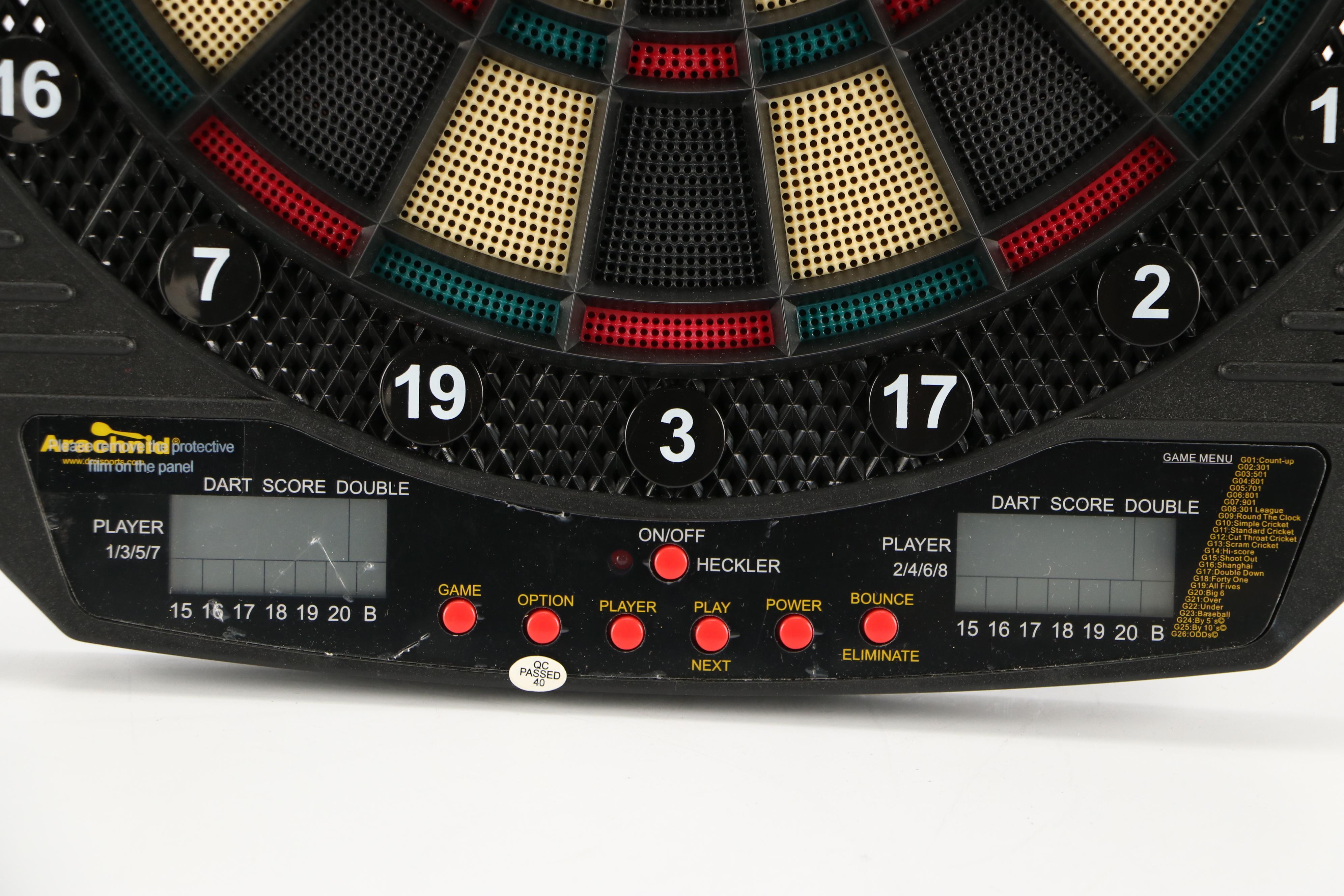 Arachnid and Excalibur Dartboards with Plastic and Magnetic Tipped Darts