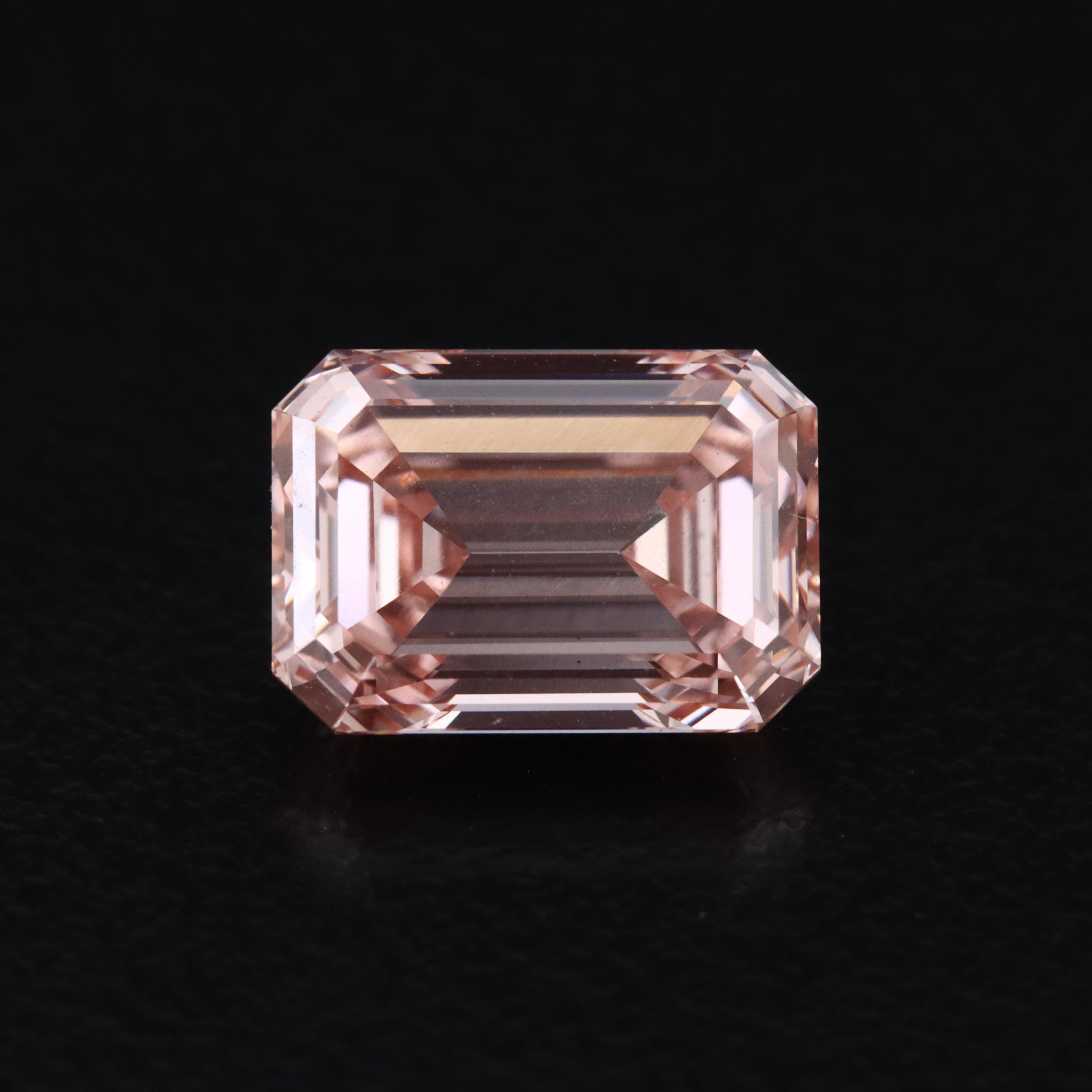 Loose 3.08 CT Lab Grown Fancy Pink Diamond with IGI Report