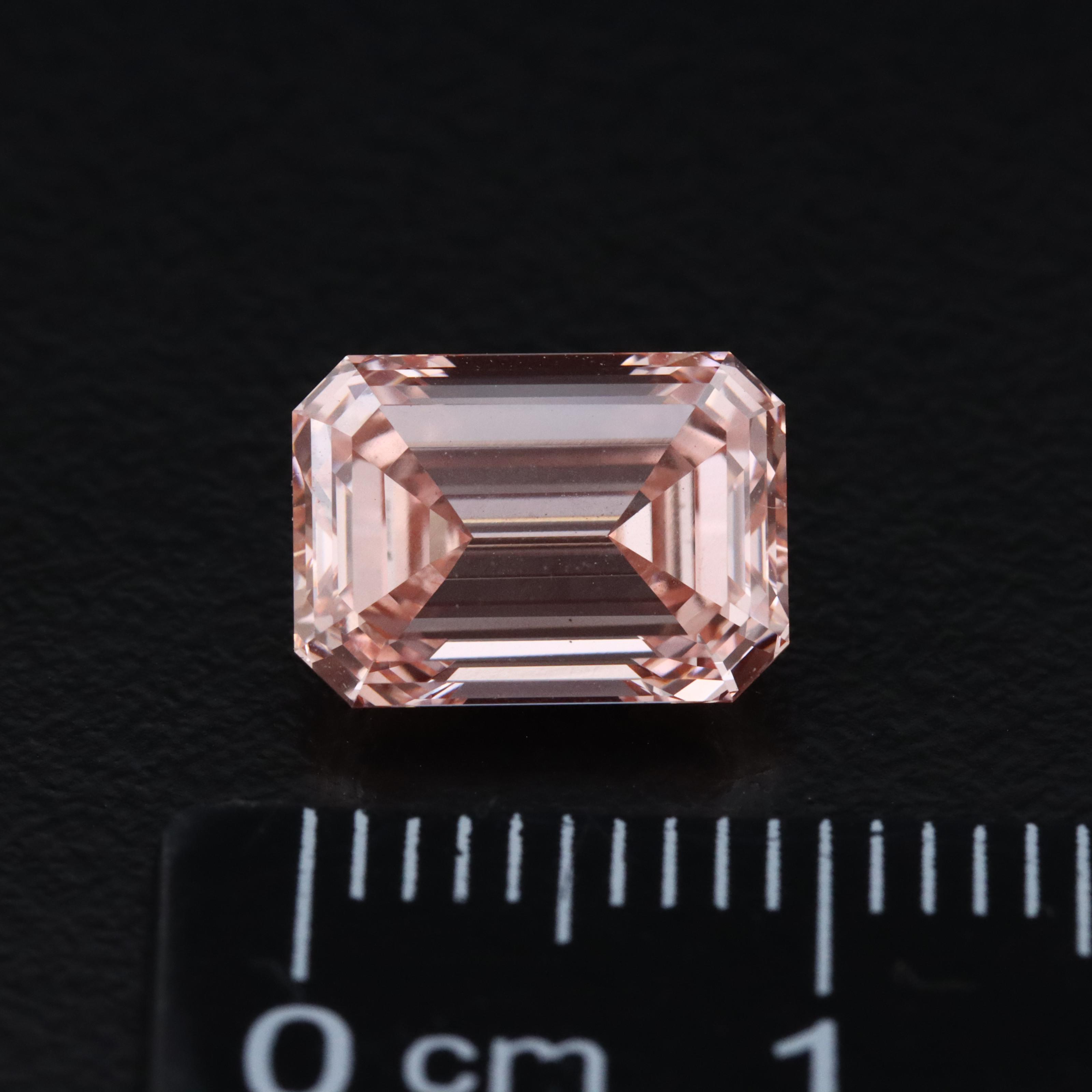 Loose 3.08 CT Lab Grown Fancy Pink Diamond with IGI Report