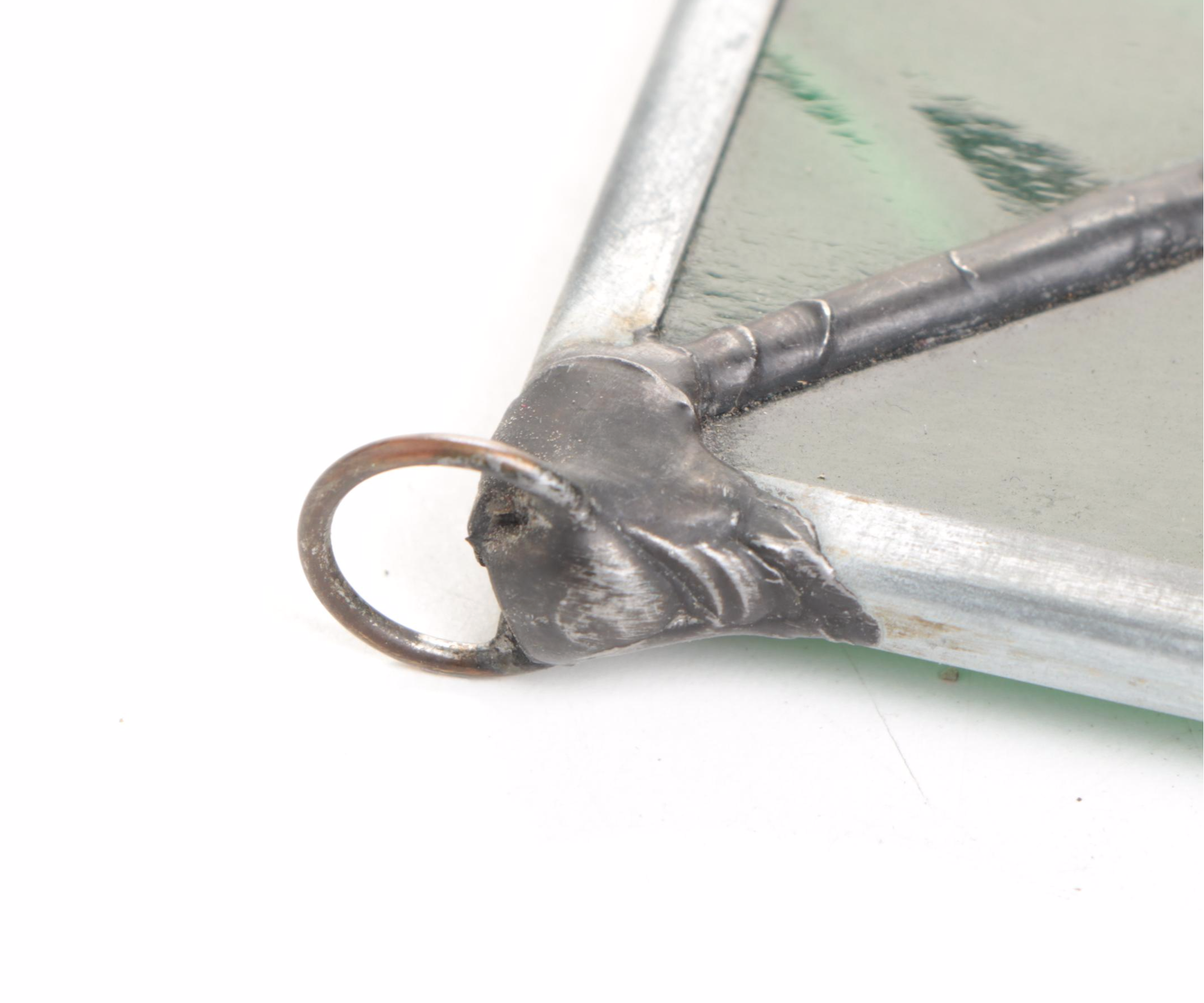 Stained and Slag Glass Floral Panel