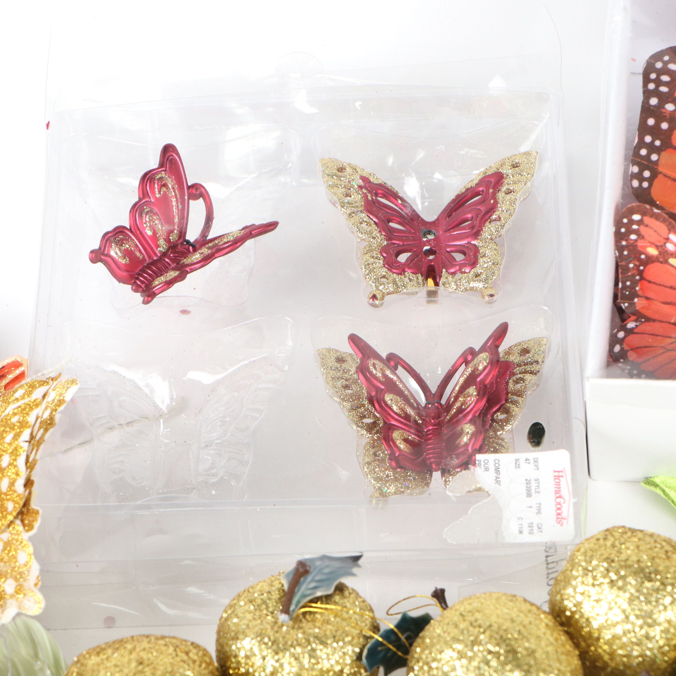 Beaded Bird, Butterfly, Fruit, and More Christmas Tree Ornaments