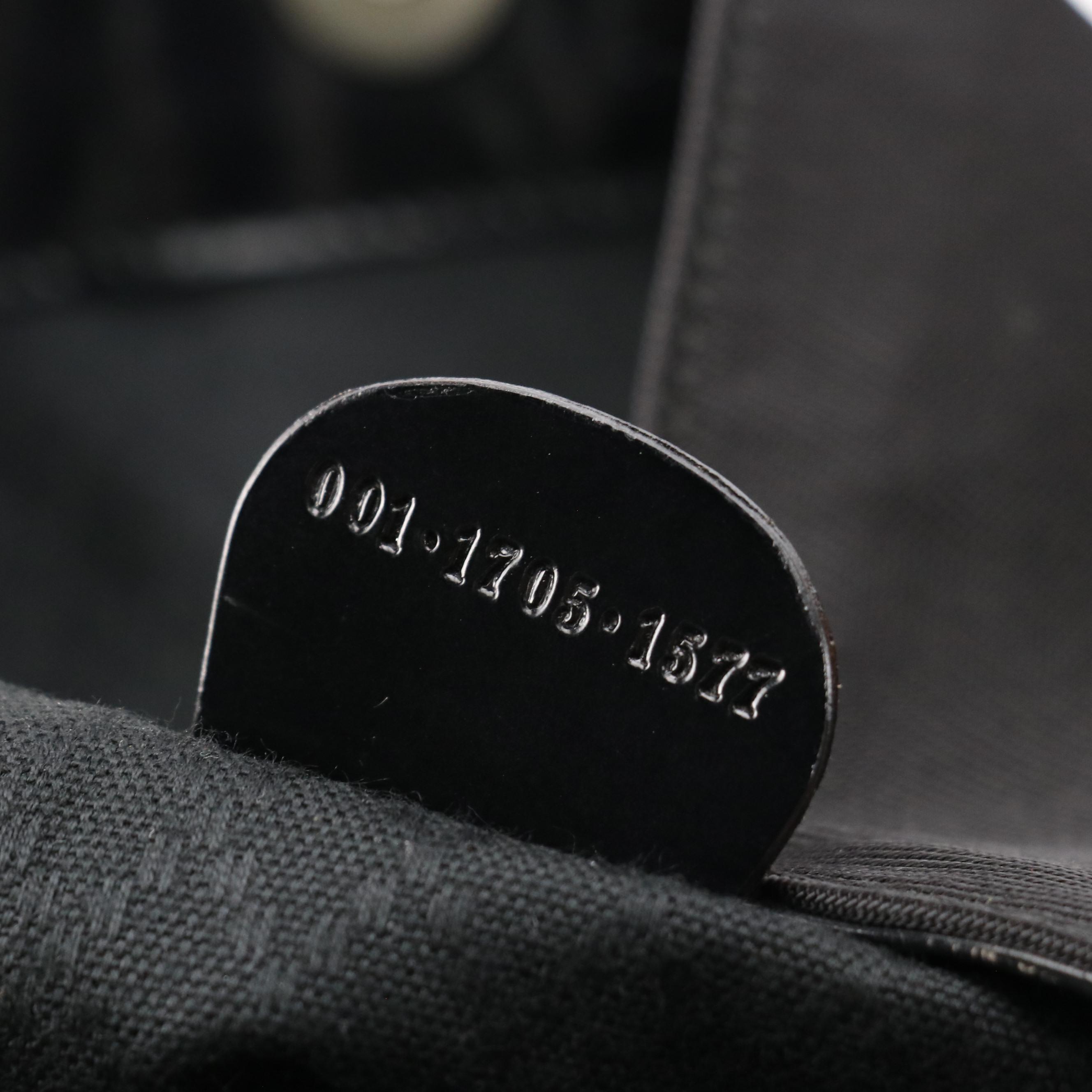 Gucci Bamboo Two-Way Hobo Bag in Black Nylon and Leather