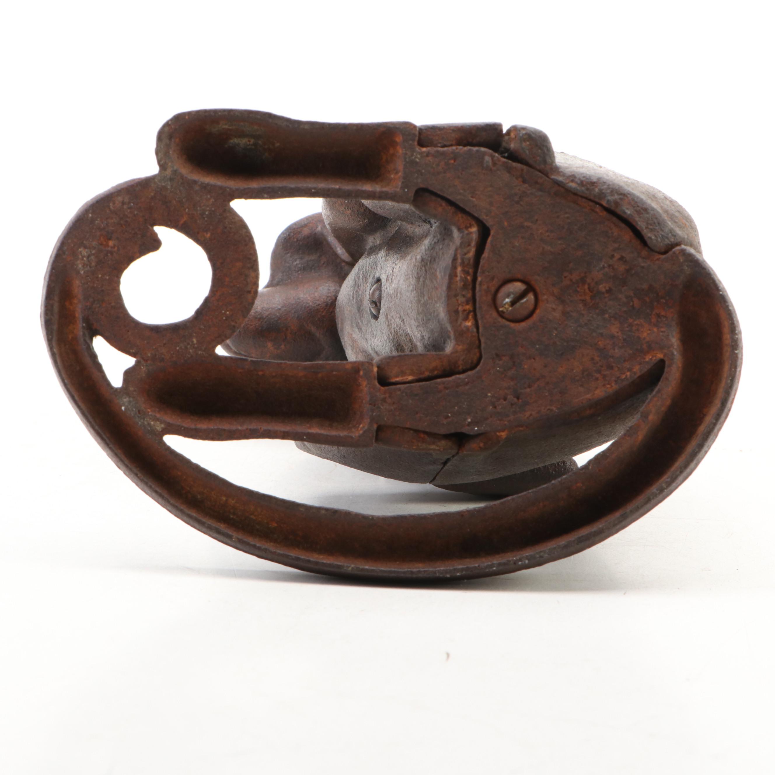 Cast Iron Sitting Monkey Bank, Early 20th Century