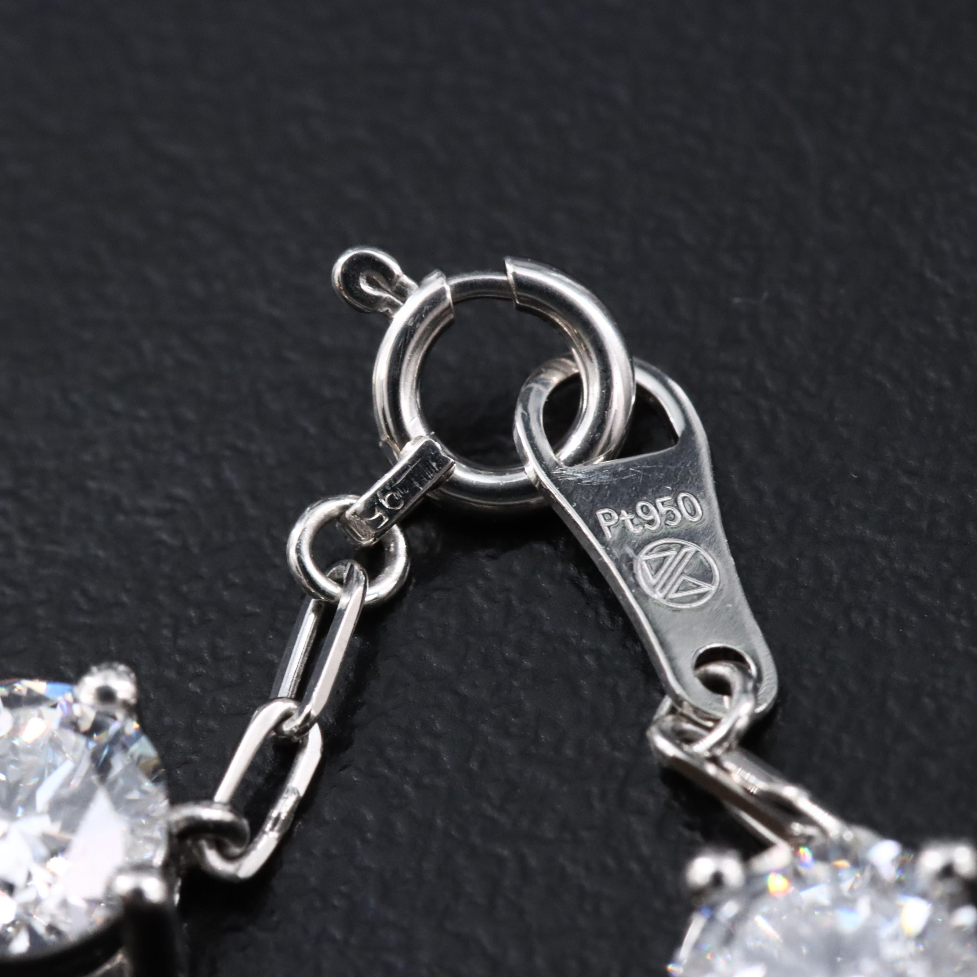 Platinum 8.89 CTW Lab Grown Diamond Station Necklace