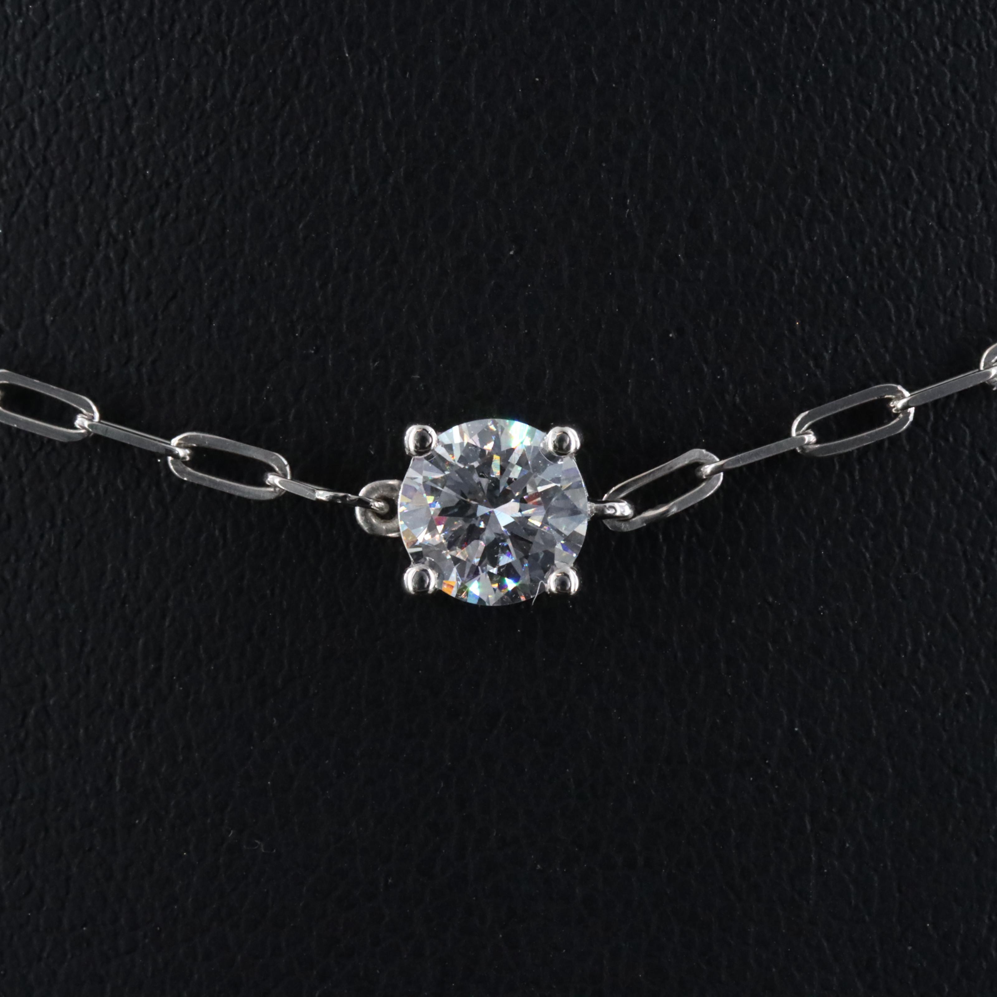 Platinum 8.84 CTW Lab Grown Diamond Station Necklace