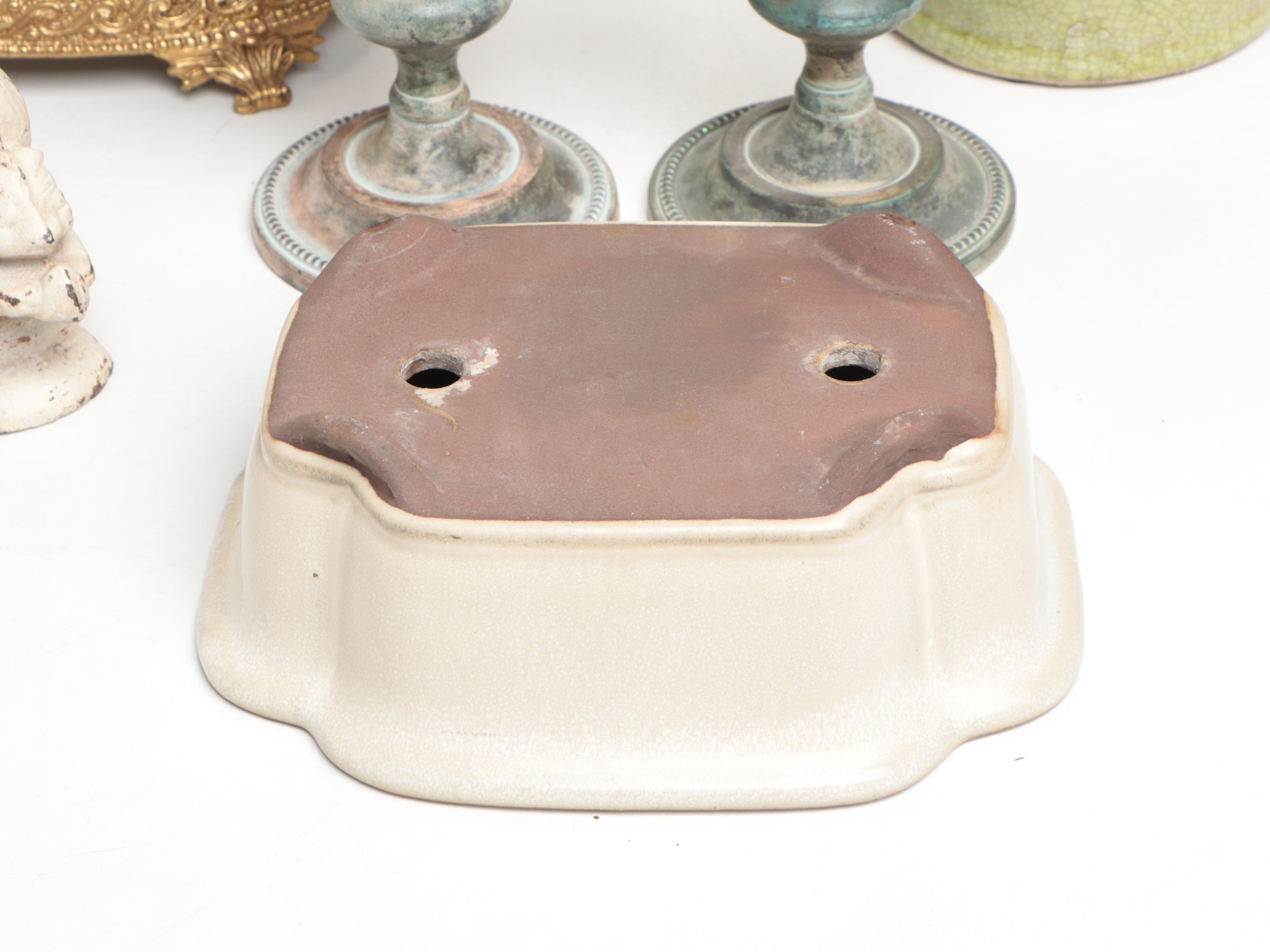 Nettle Creek Bust with Planters, Candle Prickets and Doorstop