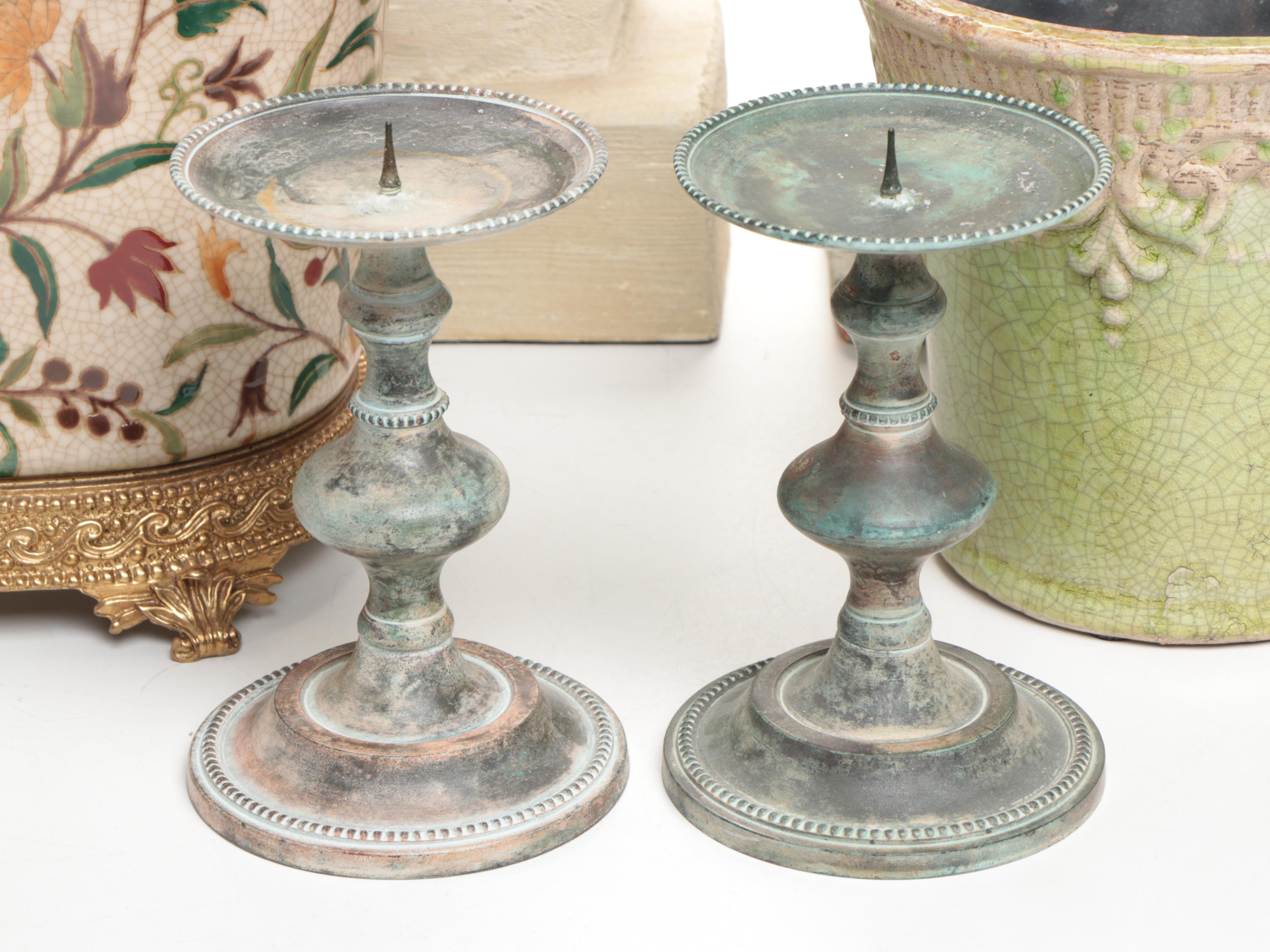 Nettle Creek Bust with Planters, Candle Prickets and Doorstop