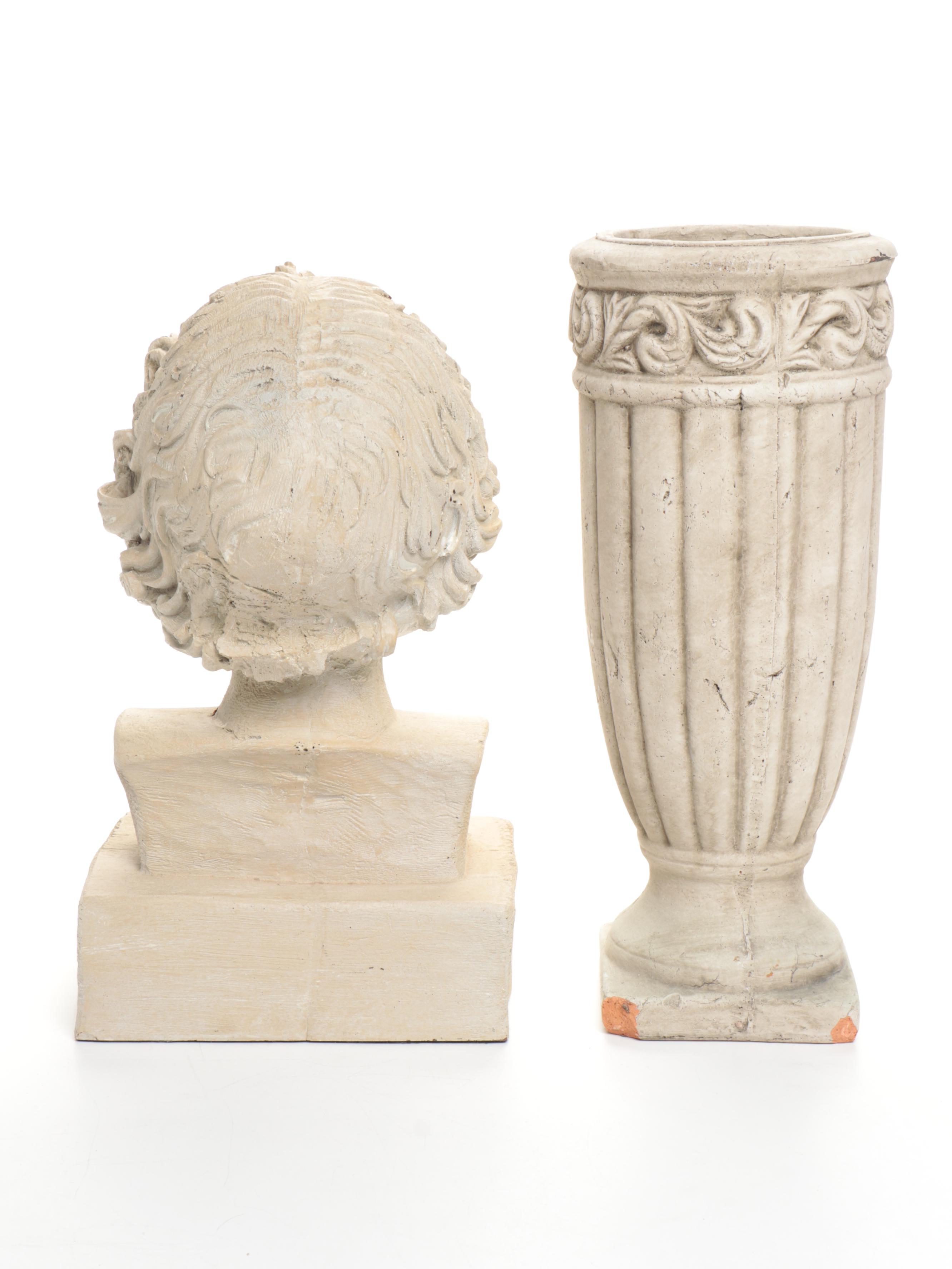 Nettle Creek Bust with Planters, Candle Prickets and Doorstop