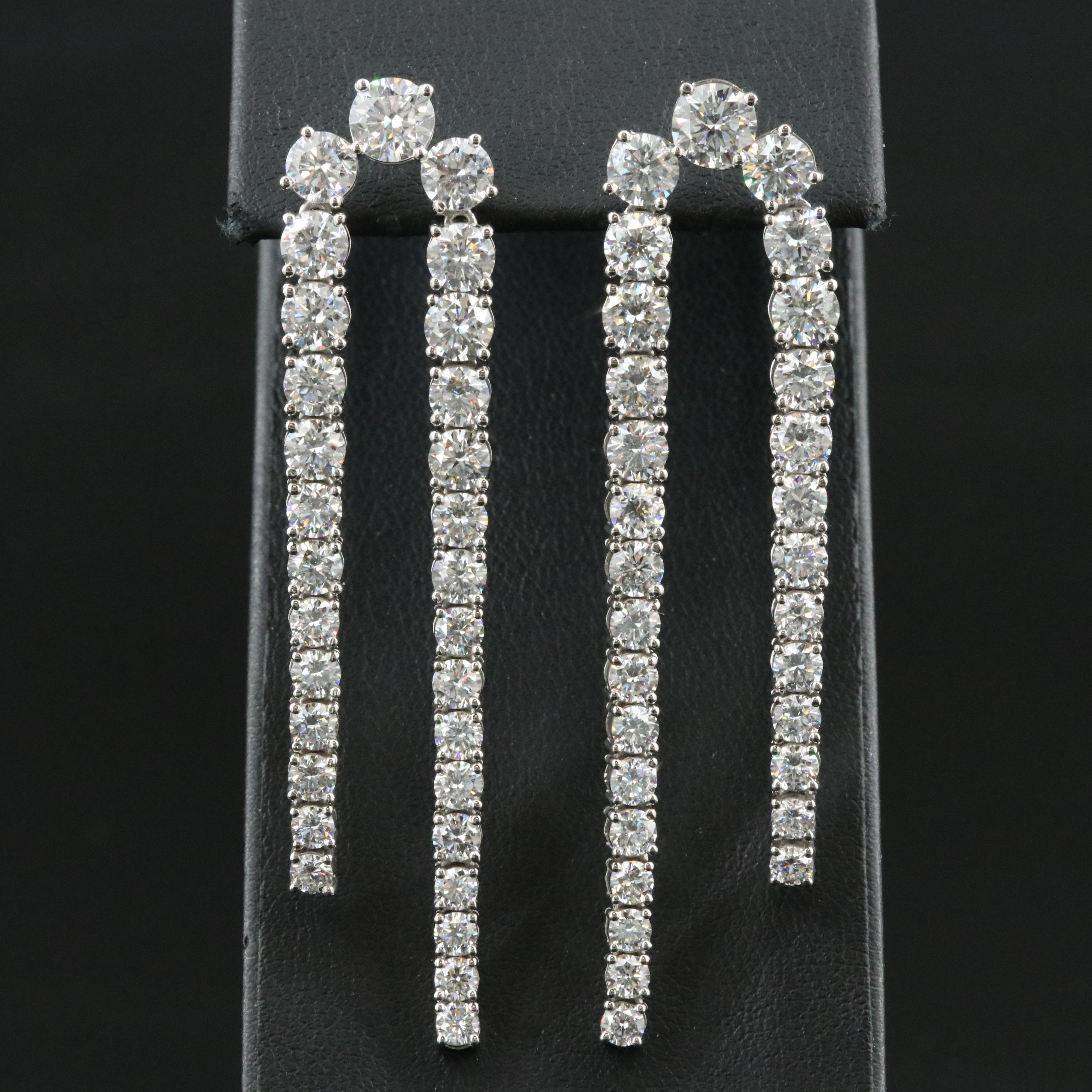 Platinum 10.95 CTW Lab Grown Diamond Earrings